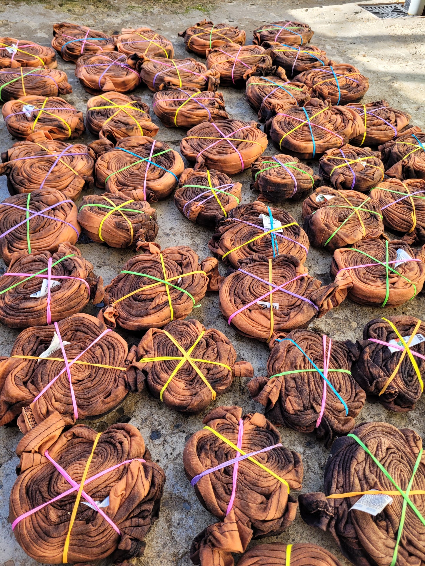 Hand dyed in small batches using eco-reactive vegan friendly dyes.