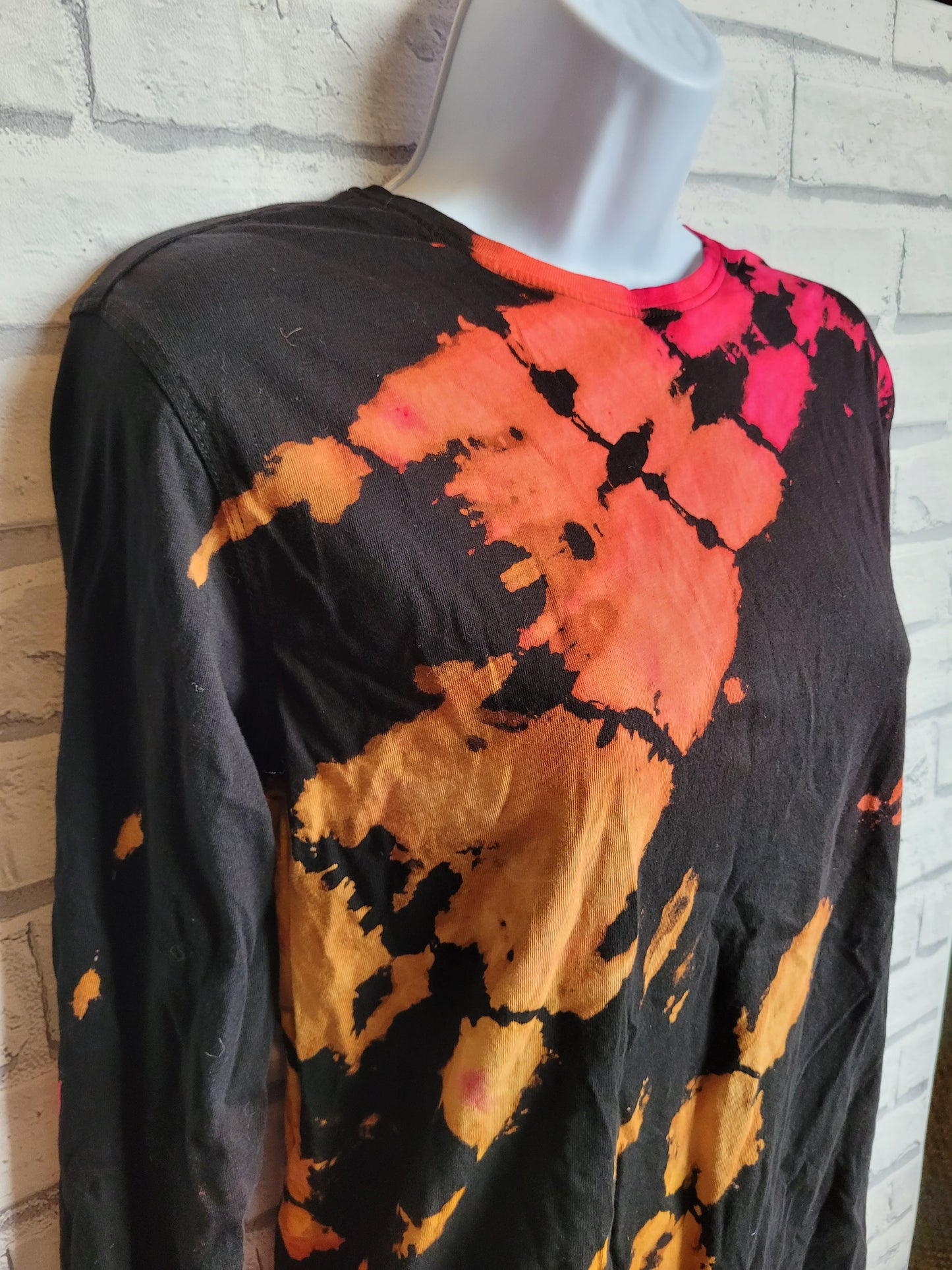 Sunset Bleach Tie Dye Long Sleeve T-shirt