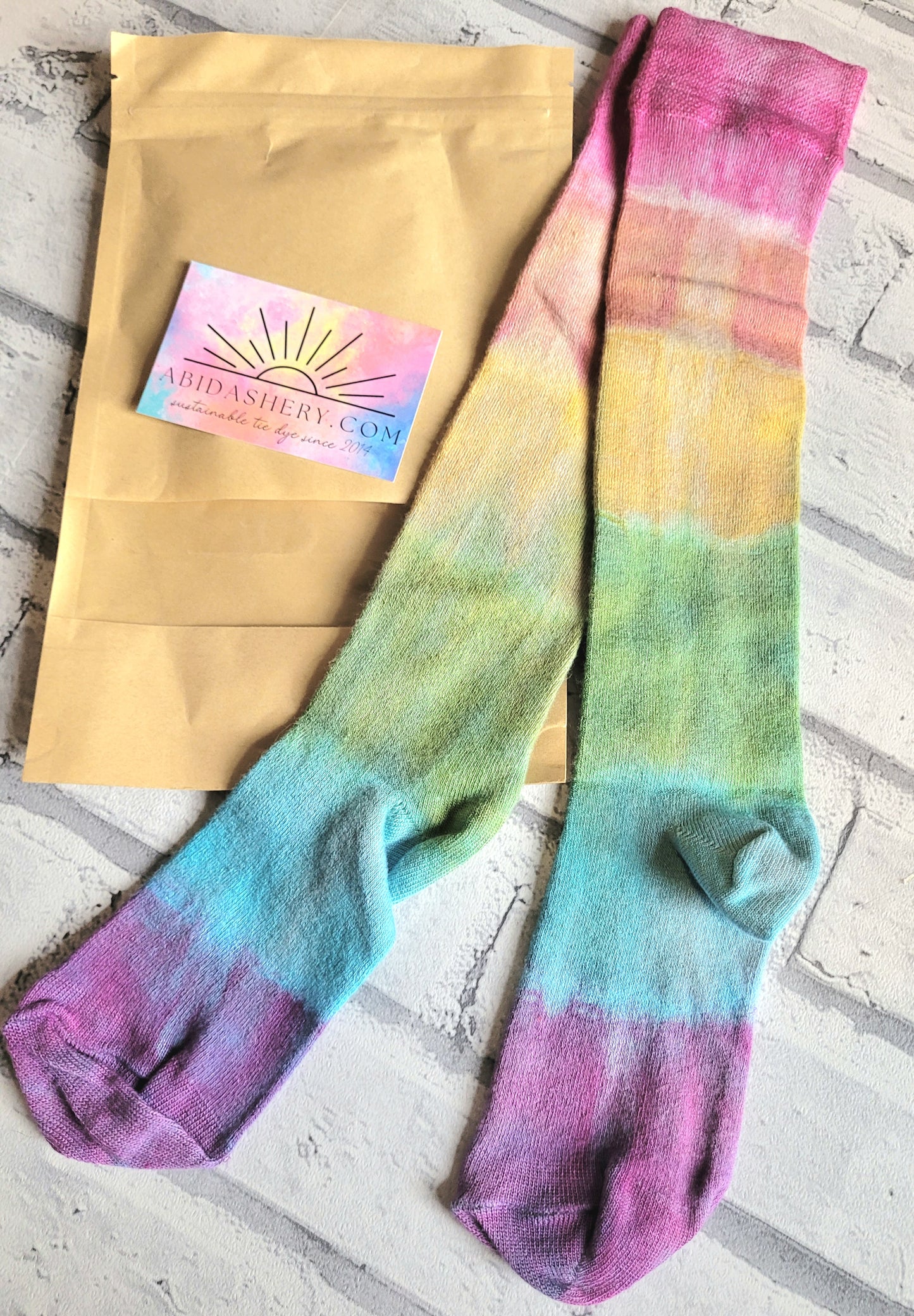 Rainbow Bamboo Knee High Socks Women's