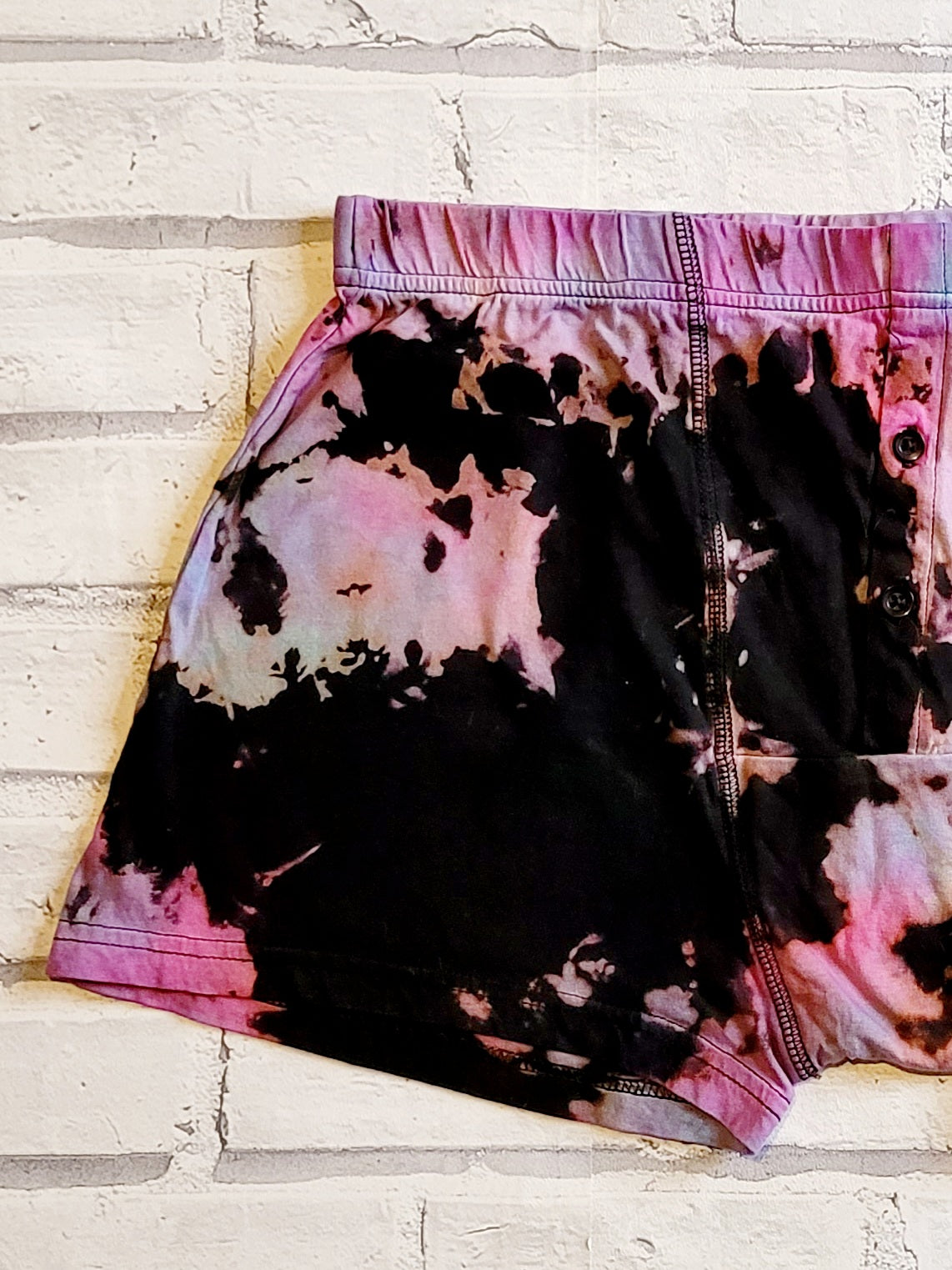 Black & Pink Tie Dye Men's Boxers L