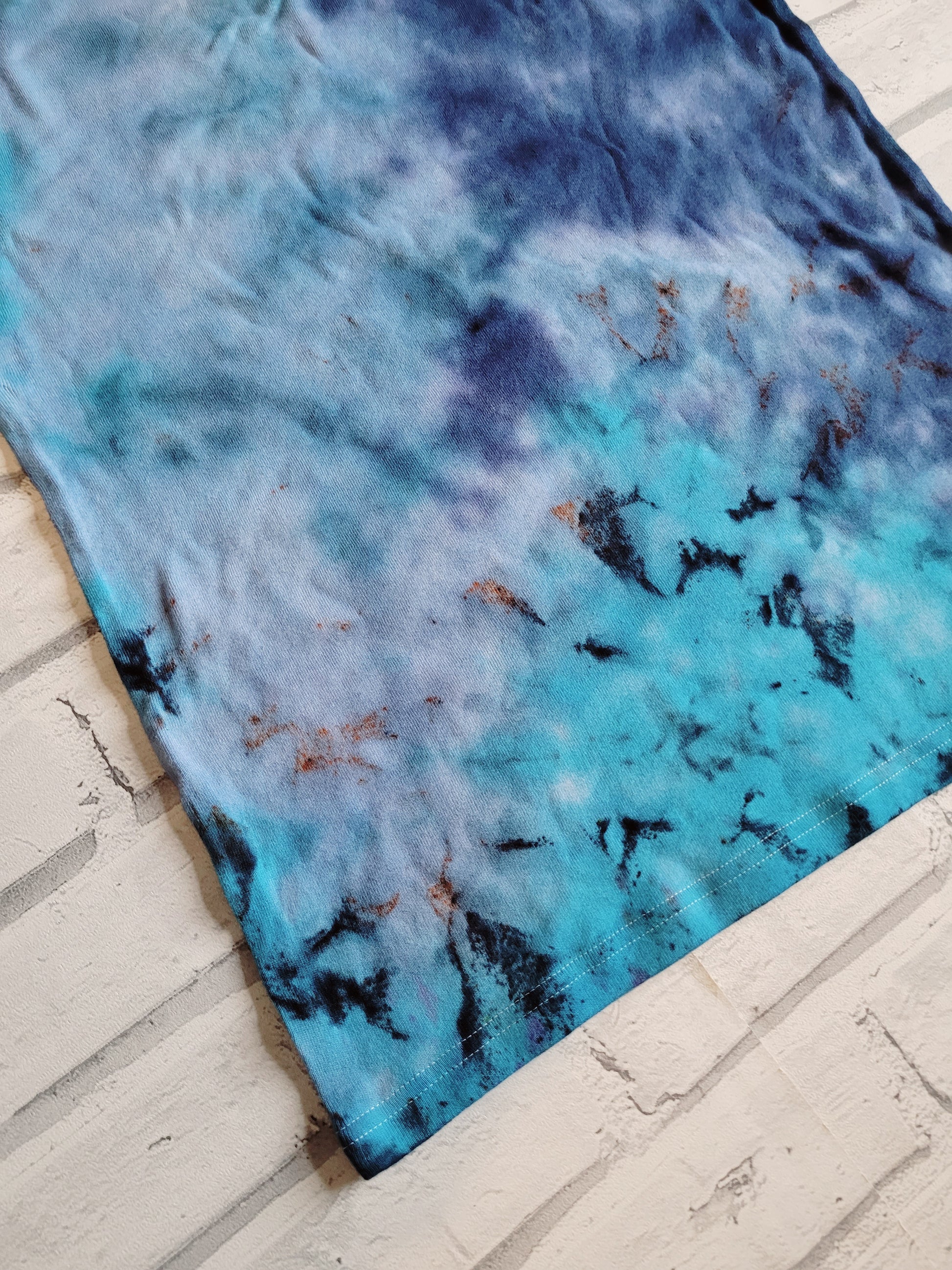 Blue Tie Dye Mens Underwear Set | Vest & Boxer Shorts | size M