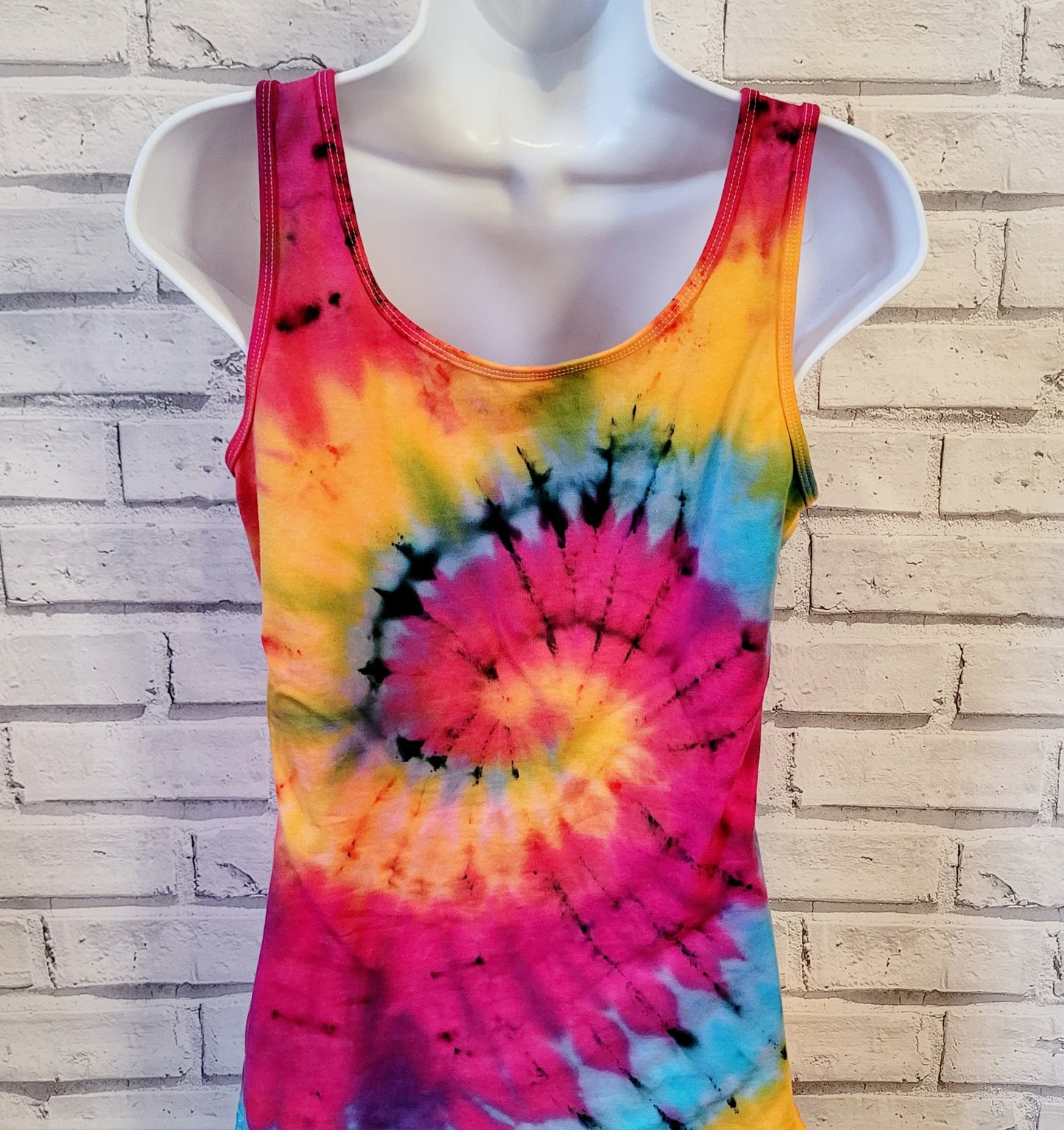 Rainbow Tie Dye Vest Top size UK 14 / US 10