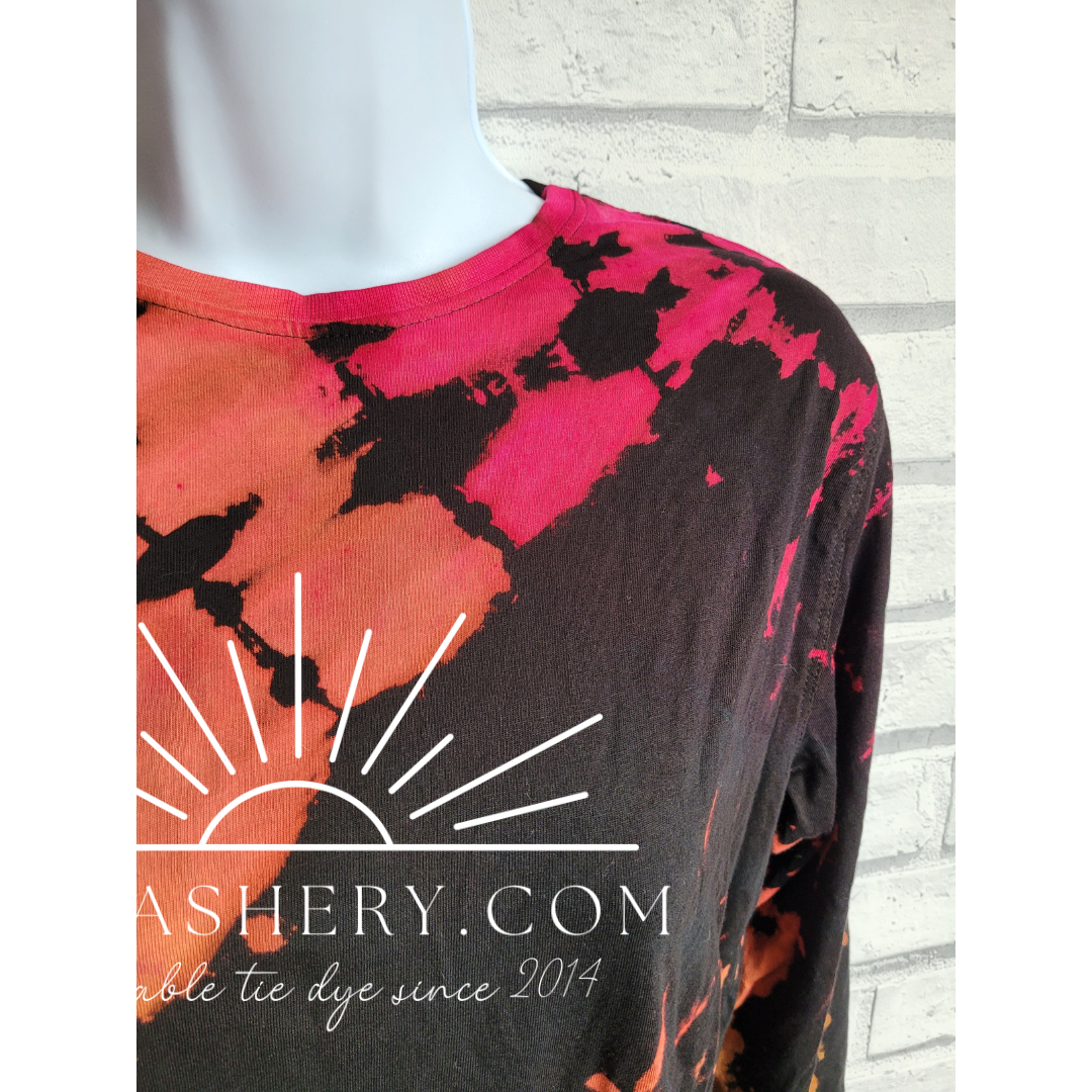 Sunset Bleach Tie Dye Long Sleeve T-shirt