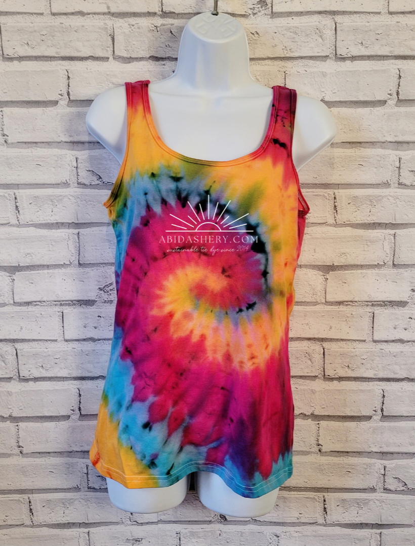 Rainbow Tie Dye Vest Top size UK 14 / US 10