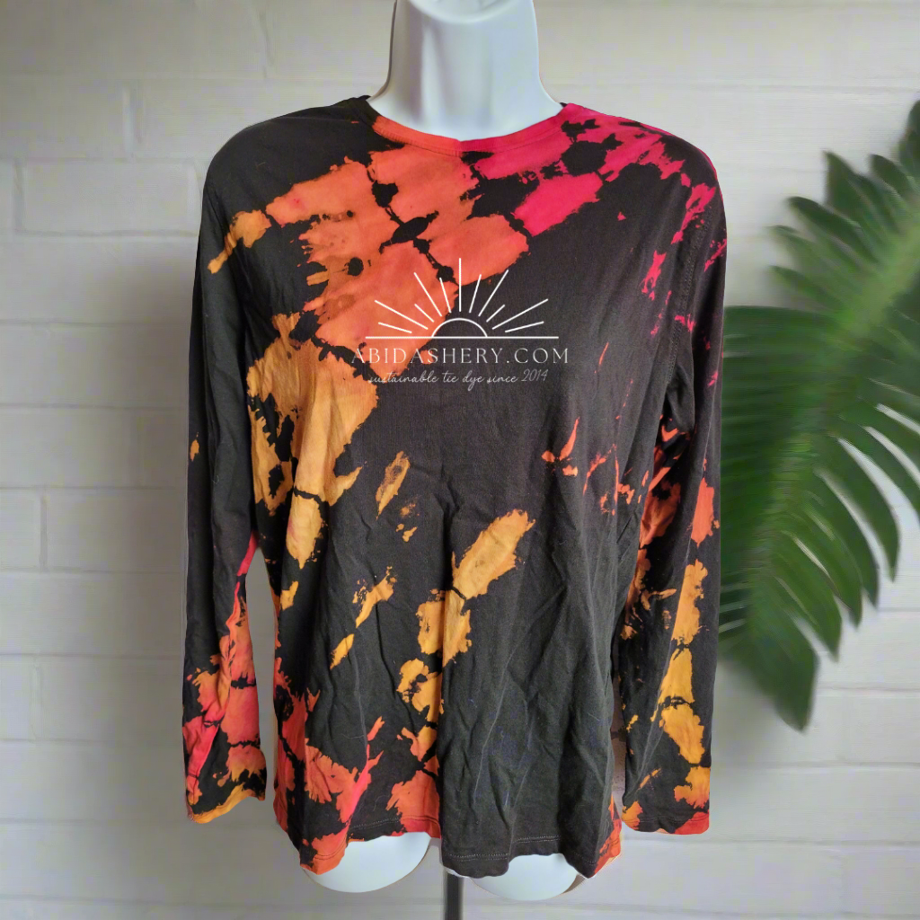 Sunset Bleach Tie Dye Long Sleeve T-shirt