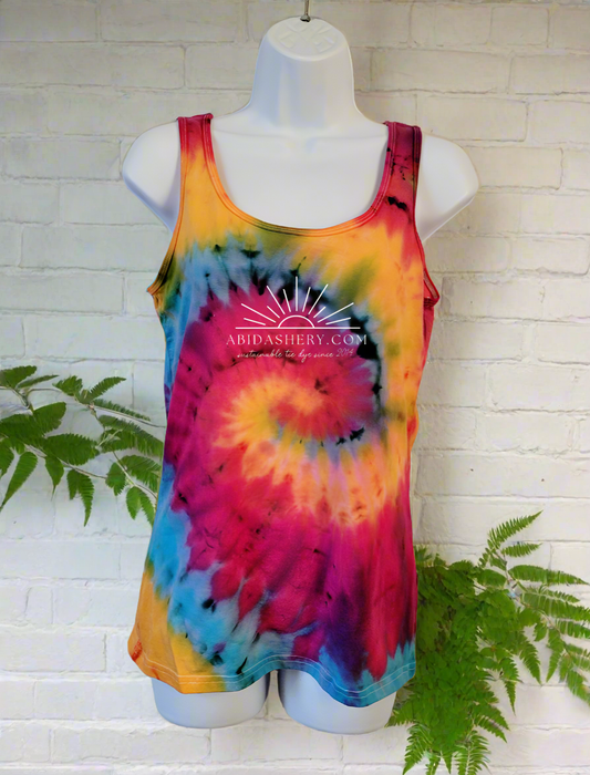 Rainbow Tie Dye Vest Top size UK 14 / US 10