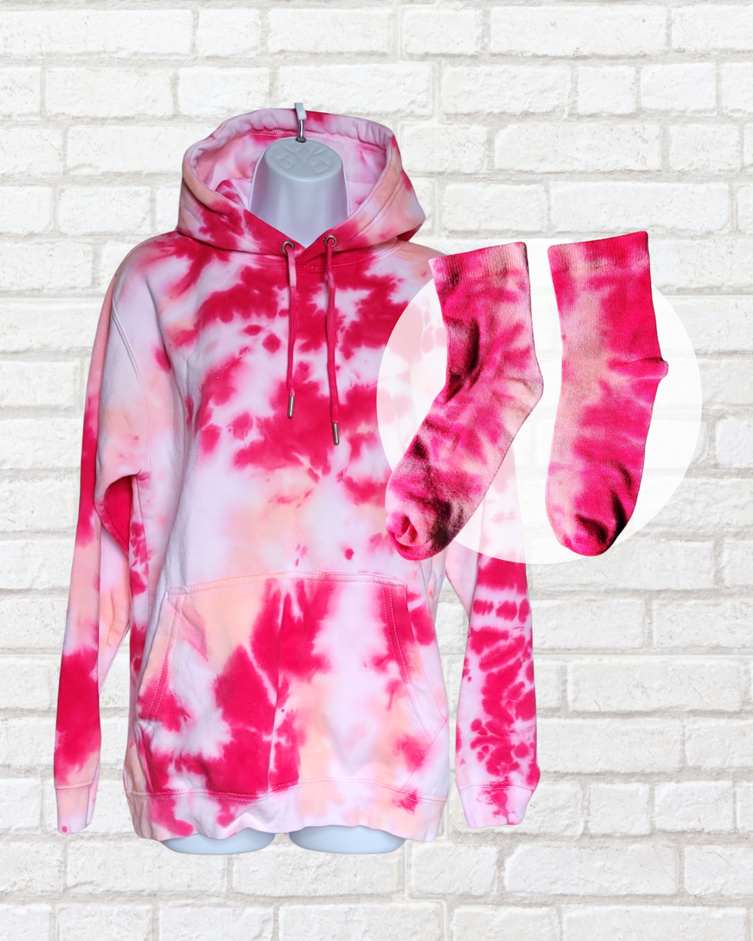 Pink Tie Dye Hoodie Organic Cotton