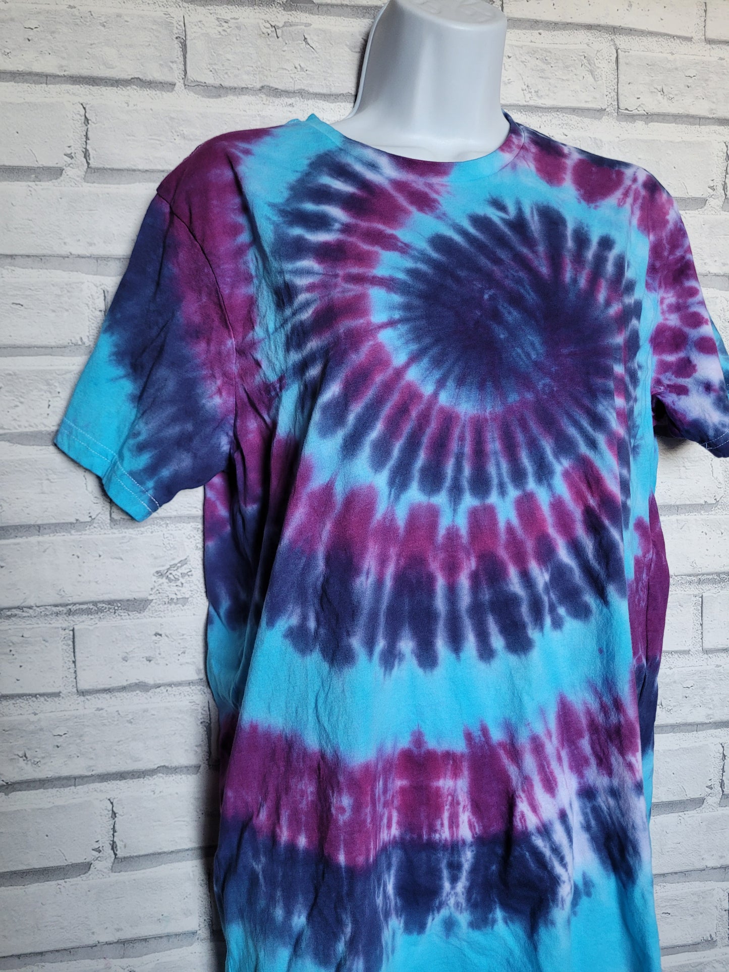 Men's Tie Dye Shirt Organic Cotton Purple & Blue