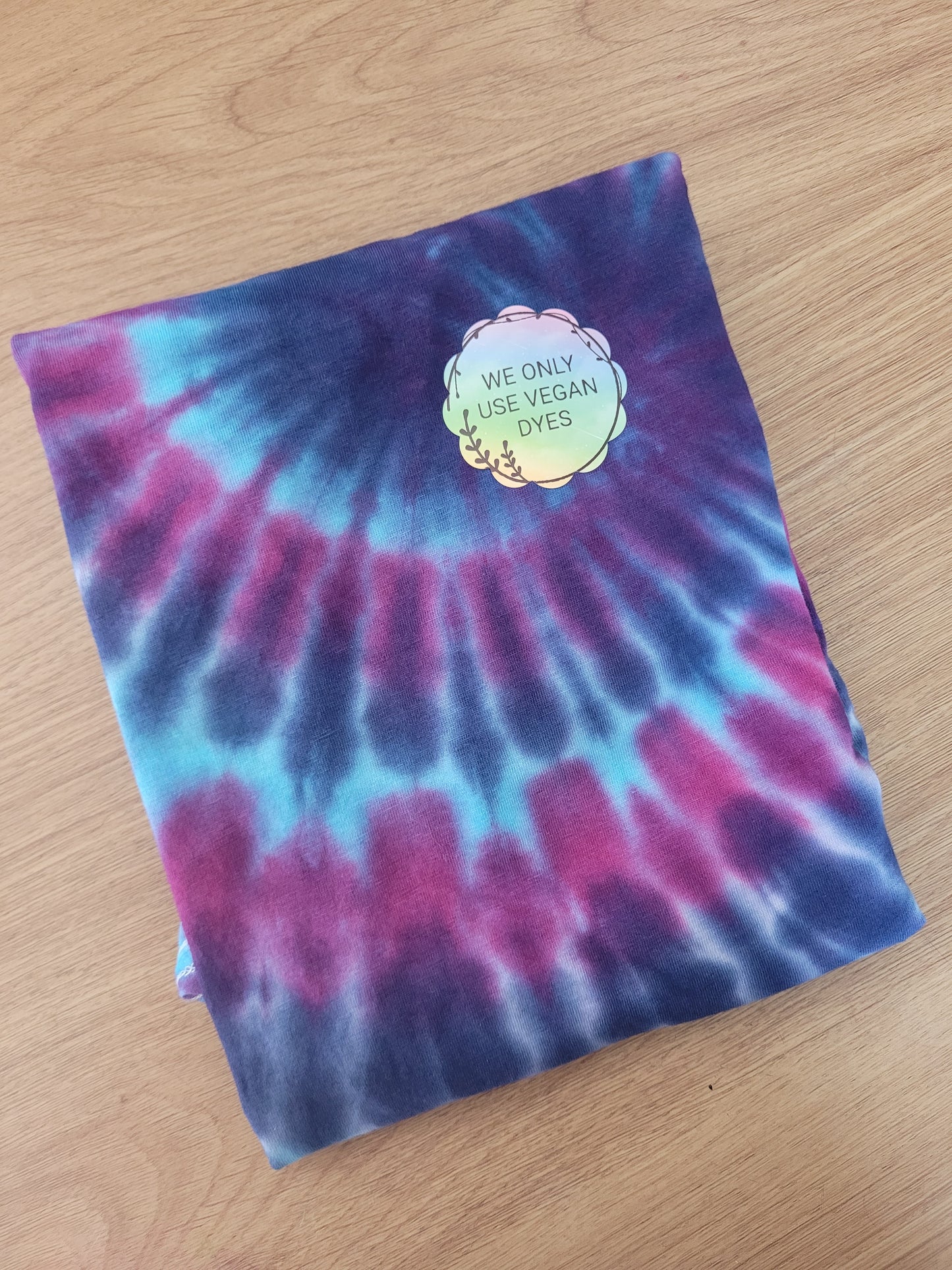 Men's Tie Dye Shirt Organic Cotton Purple & Blue