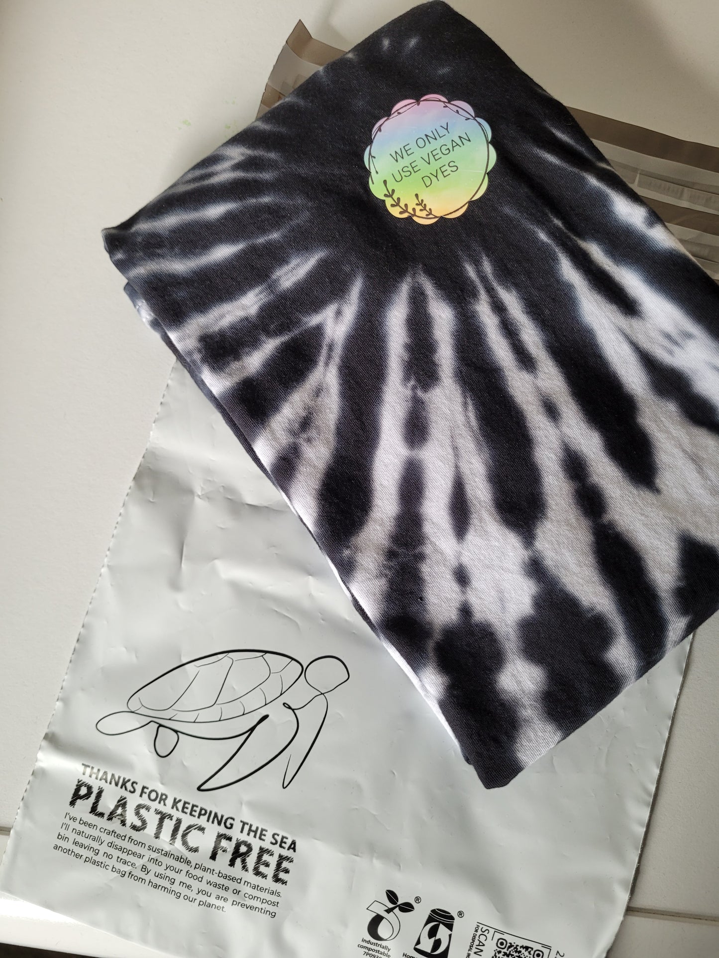 Black Tie Dye Shirt Men's Organic Cotton