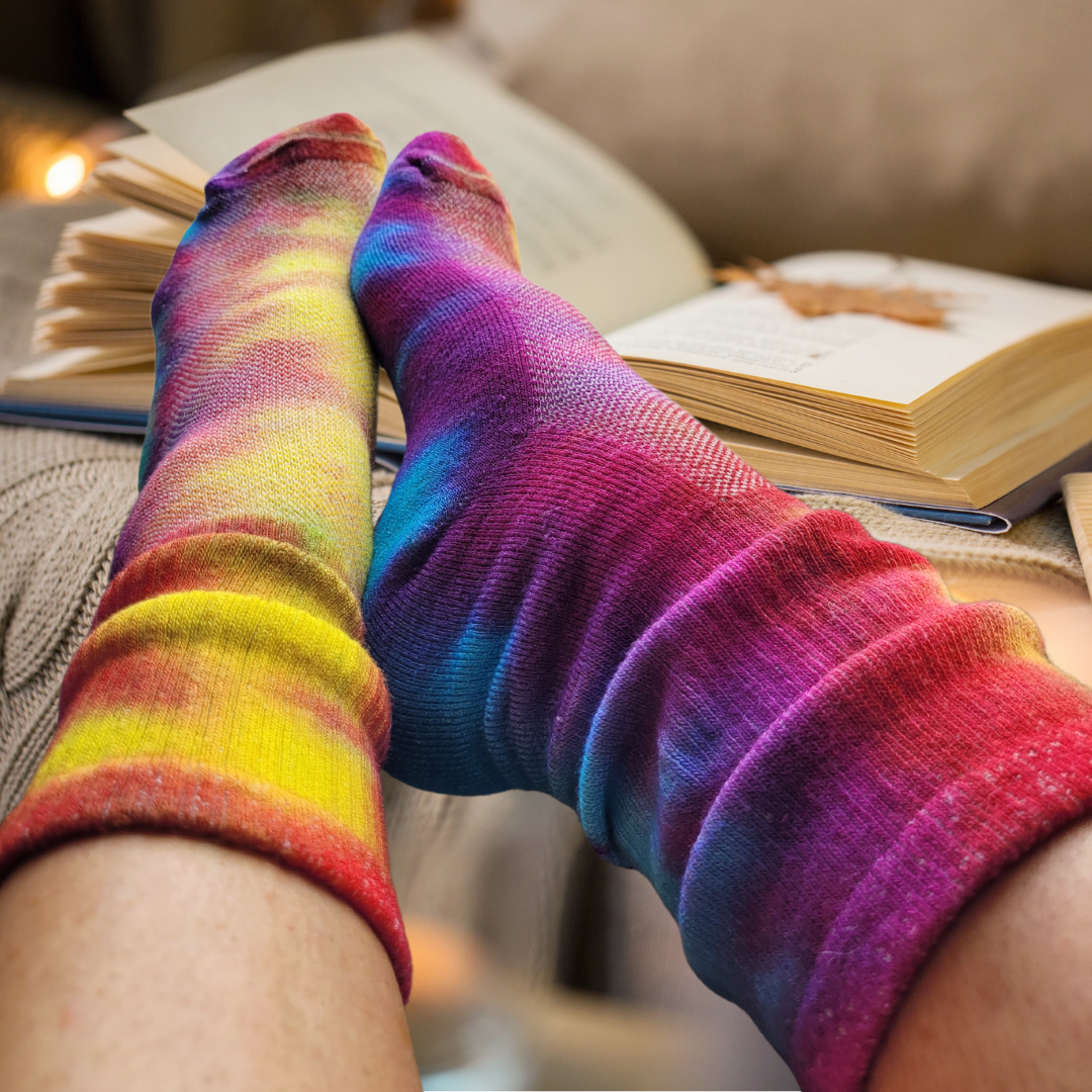 Bamboo Tie Dye Sports Socks Unisex Gift Set (3 pairs)
