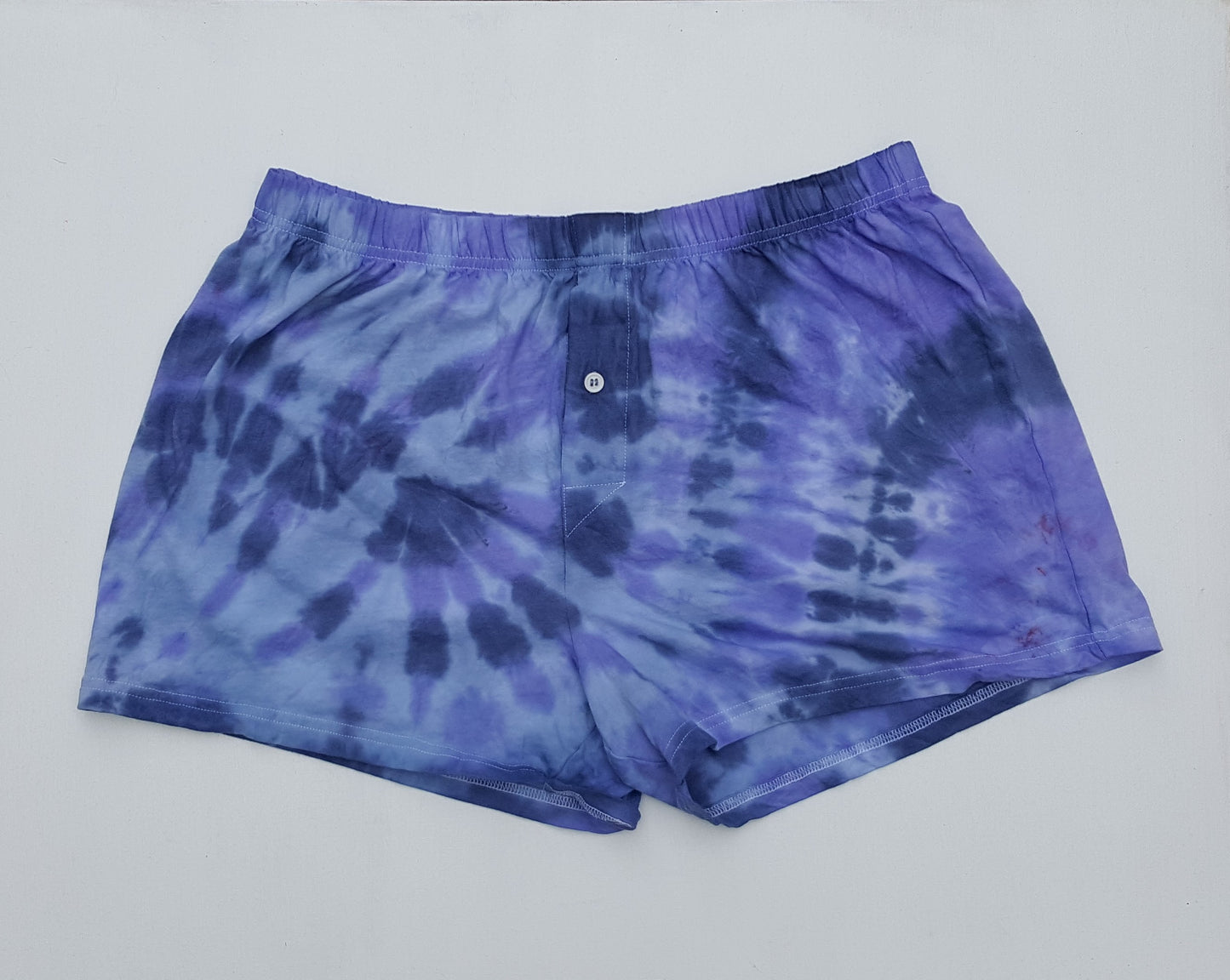 Purple & Blue Tie Dye Men's Boxer Shorts L