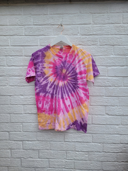 Pink, Purple, Yellow Tie Dye T-shirt Organic Cotton