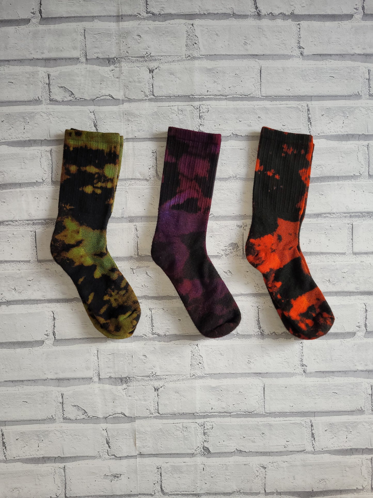 Bamboo Tie Dye Sports Socks Set Unisex (3 pairs)