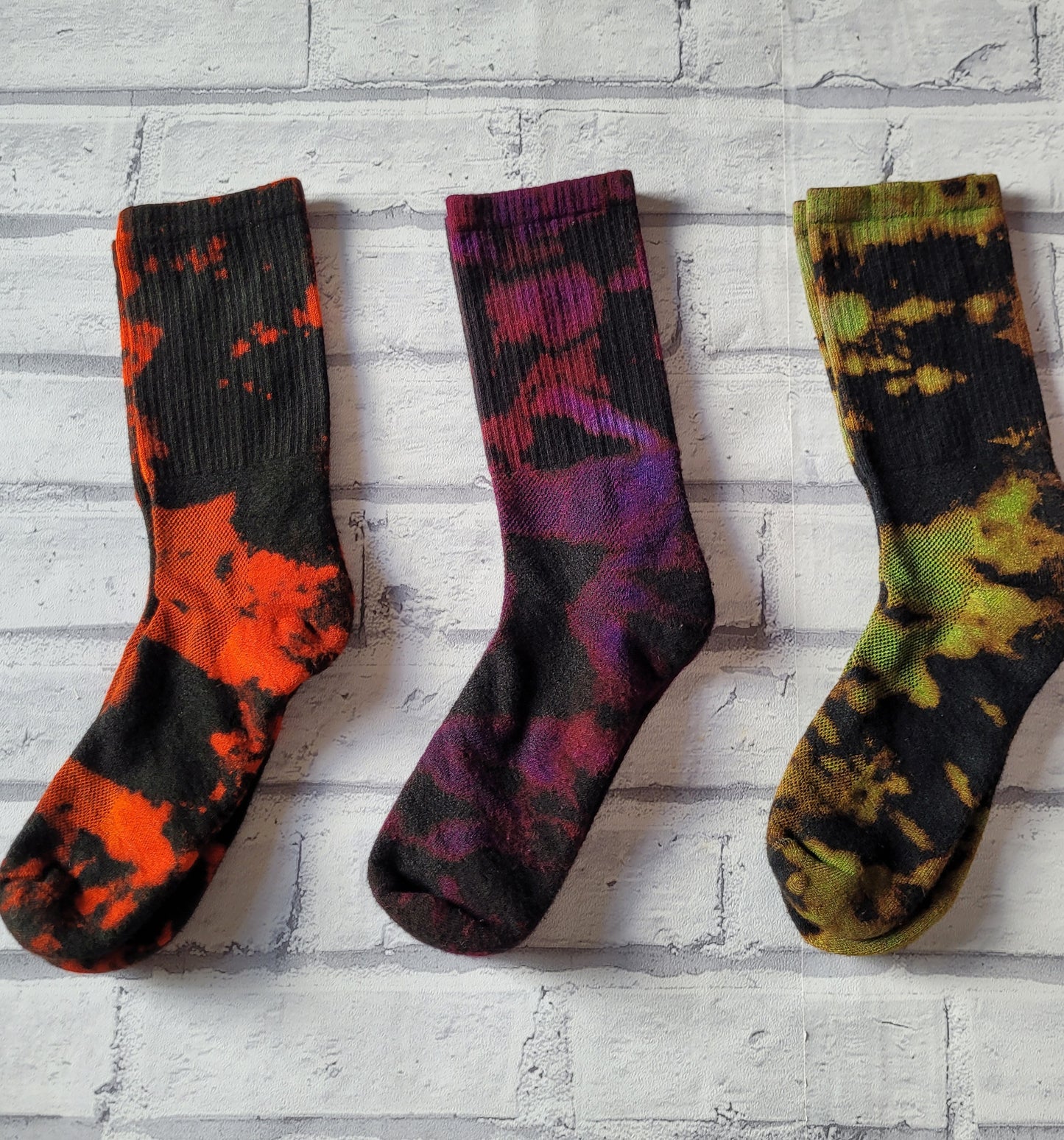 Bamboo Tie Dye Sports Socks Set Unisex (3 pairs)