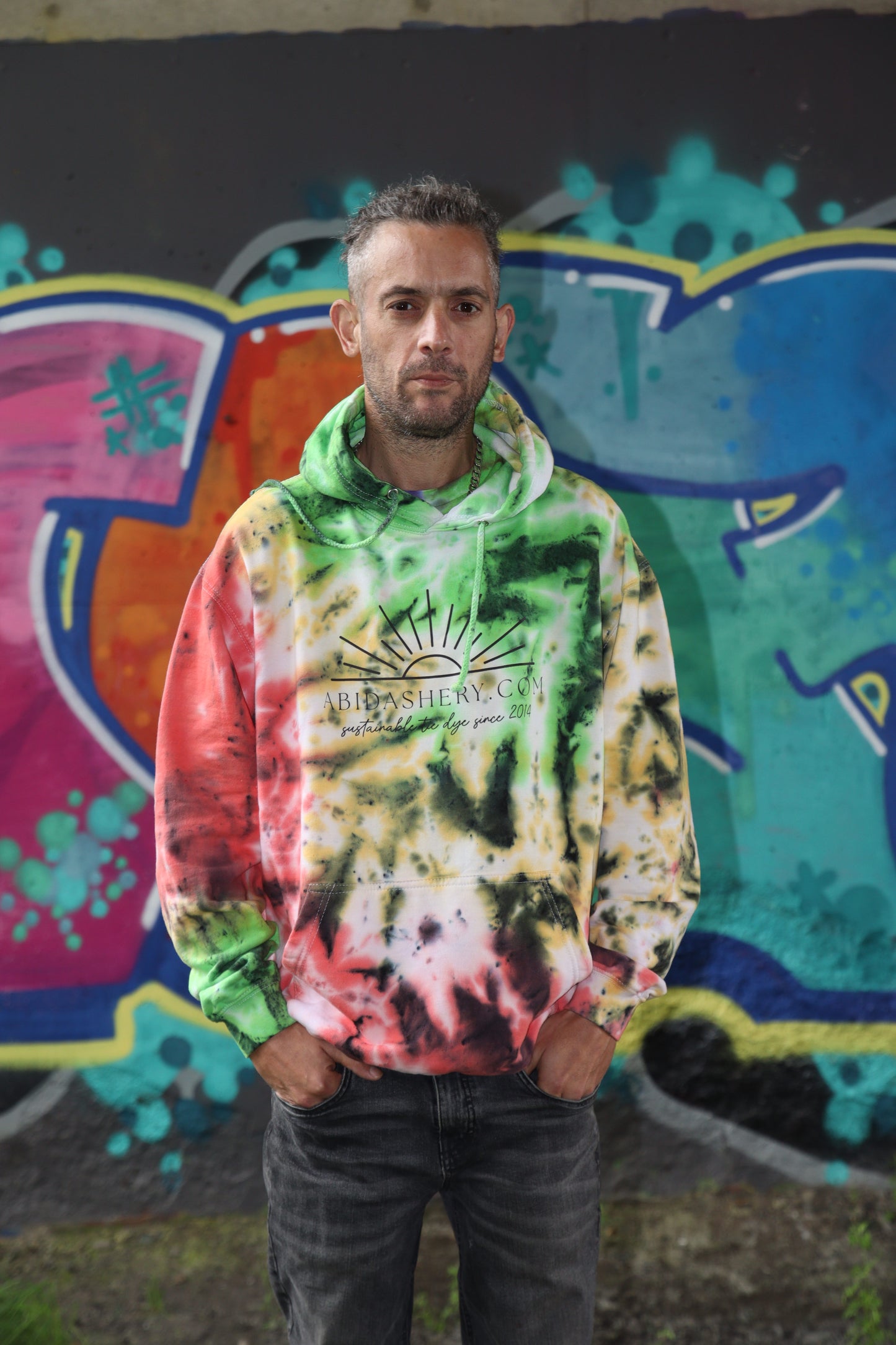 Rasta Tie Dye Hoodie Organic Cotton