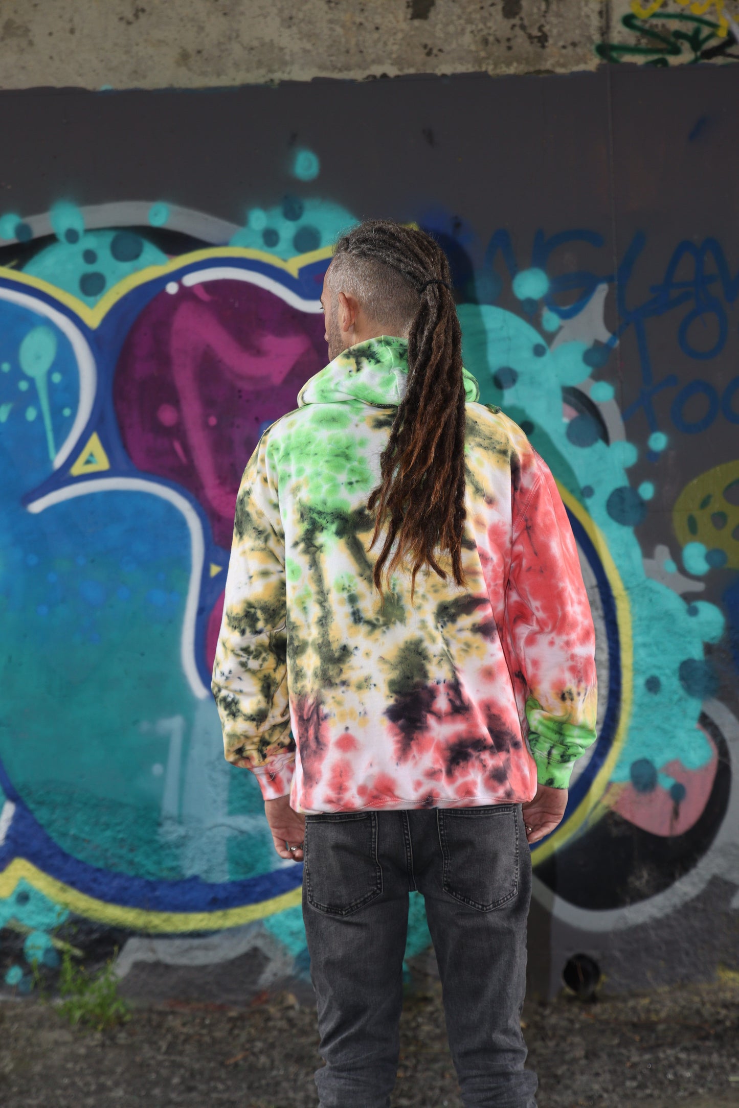 Rasta Tie Dye Hoodie Organic Cotton