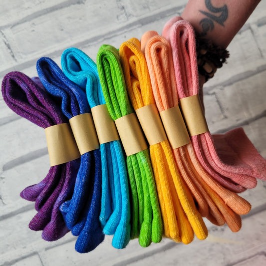 Rainbow chakra socks gift set | Women's UK size 3–7 | AbiDashery

