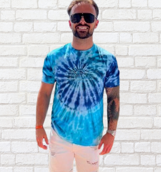 Tie Dye Shirt Men's Organic Cotton Blues