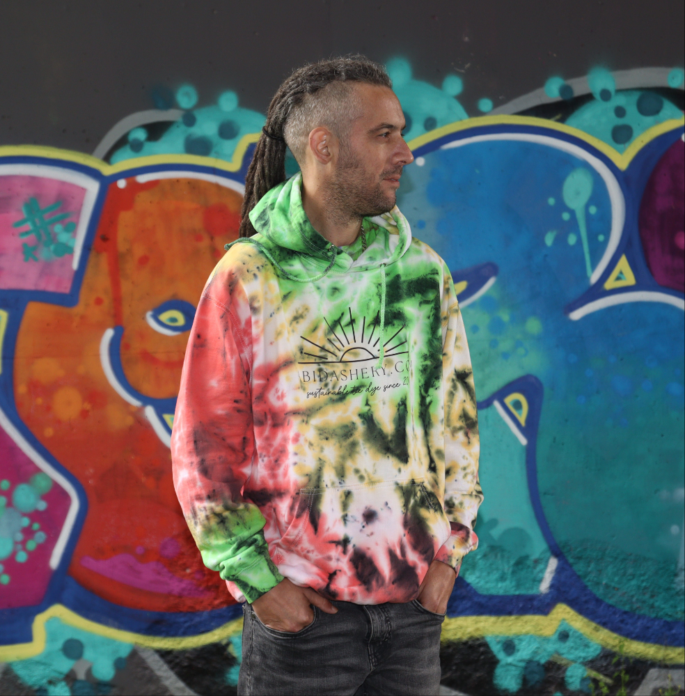 Rasta Tie Dye Hoodie Organic Cotton