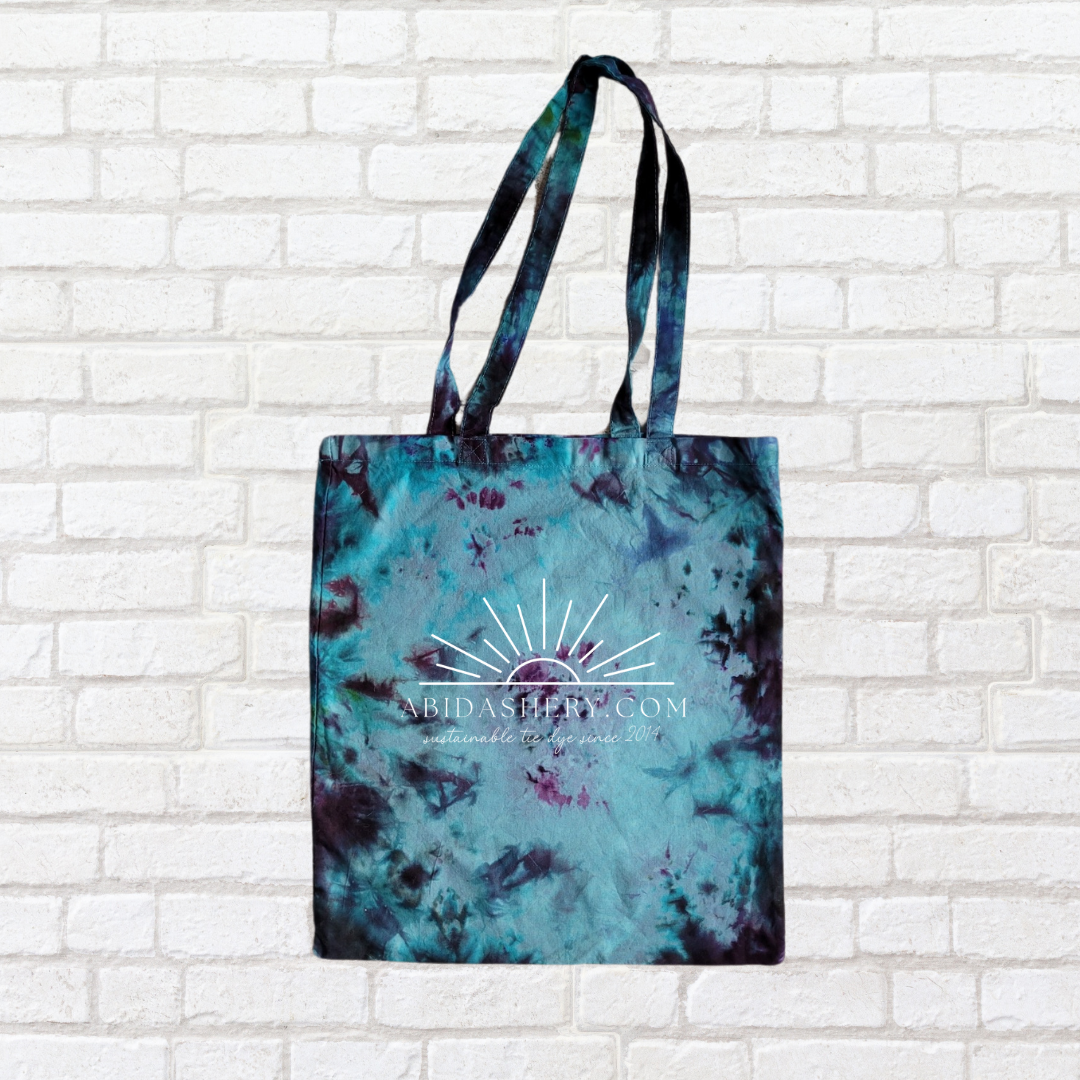 Ice Dyed Blue Hippy Shopper Bag Cotton