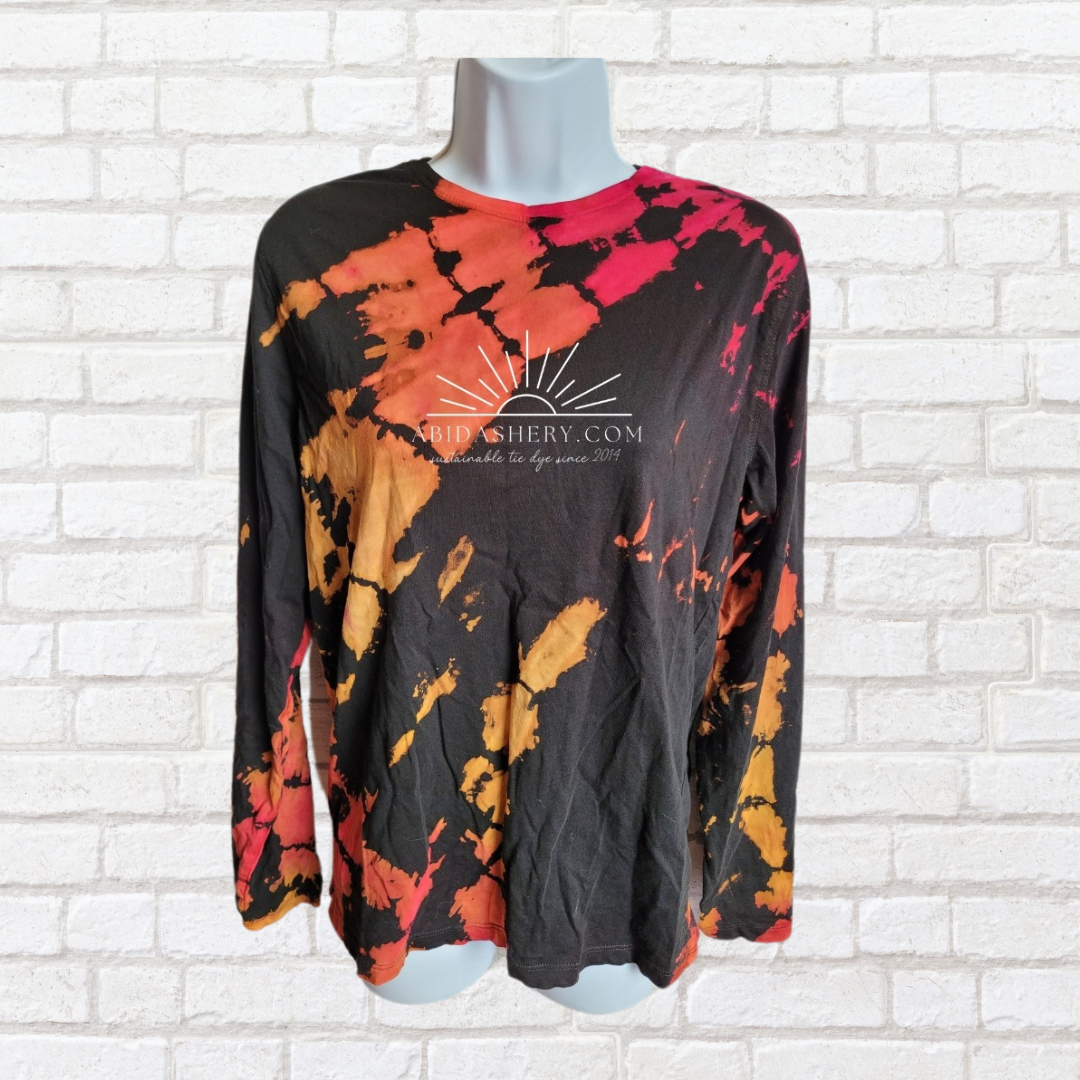 Sunset Bleach Tie Dye Long Sleeve T-shirt