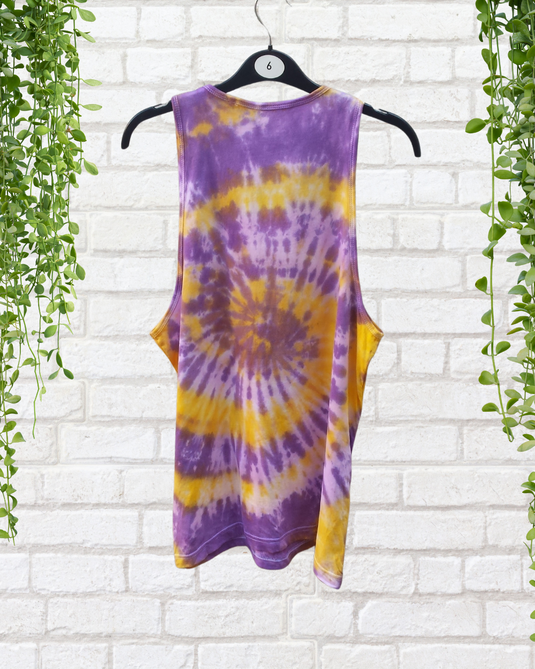 Unisex Tank Tie Dye Tank Top Yellow & Purple