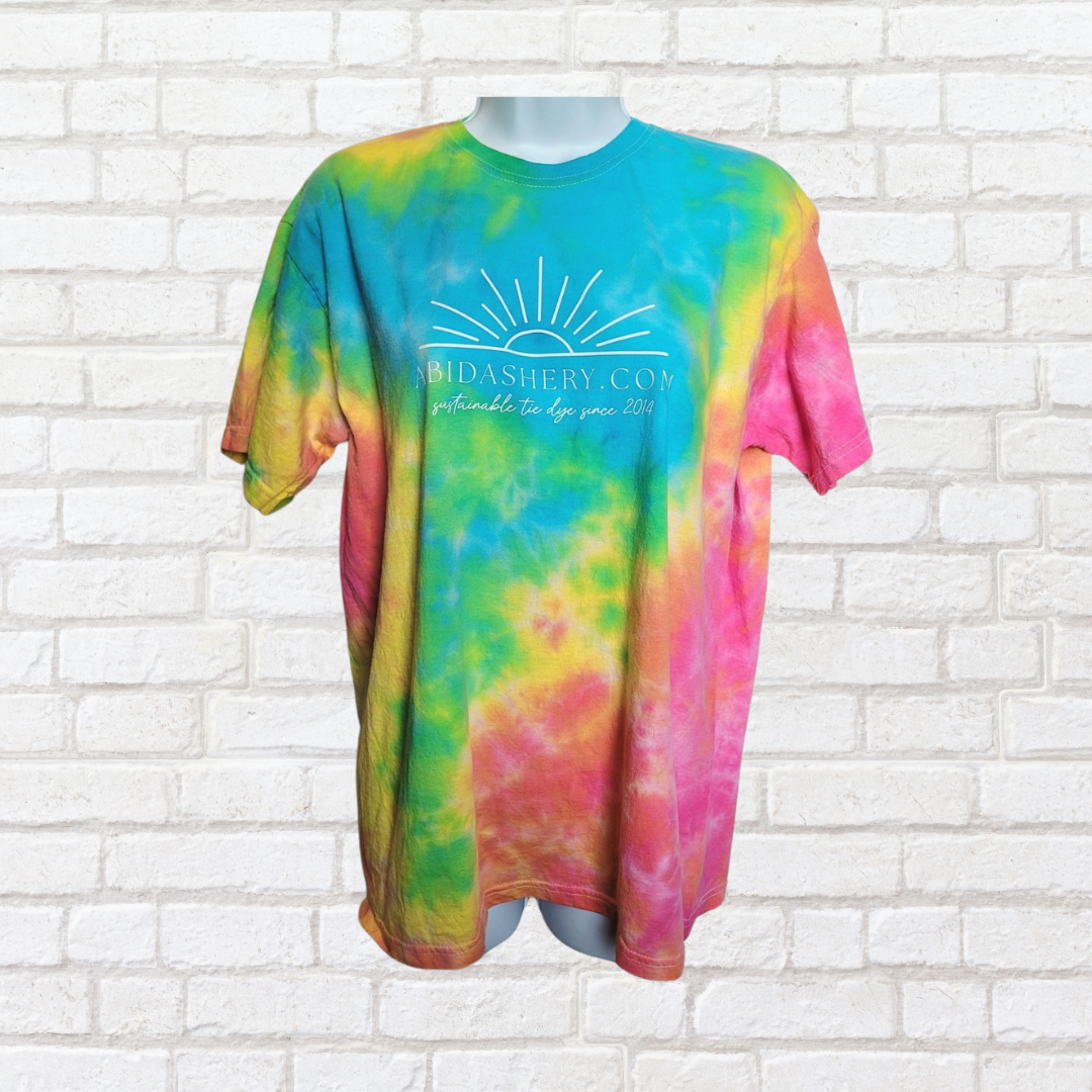 Fiesta Neon Tie Dye Logo T-shirt Organic Cotton