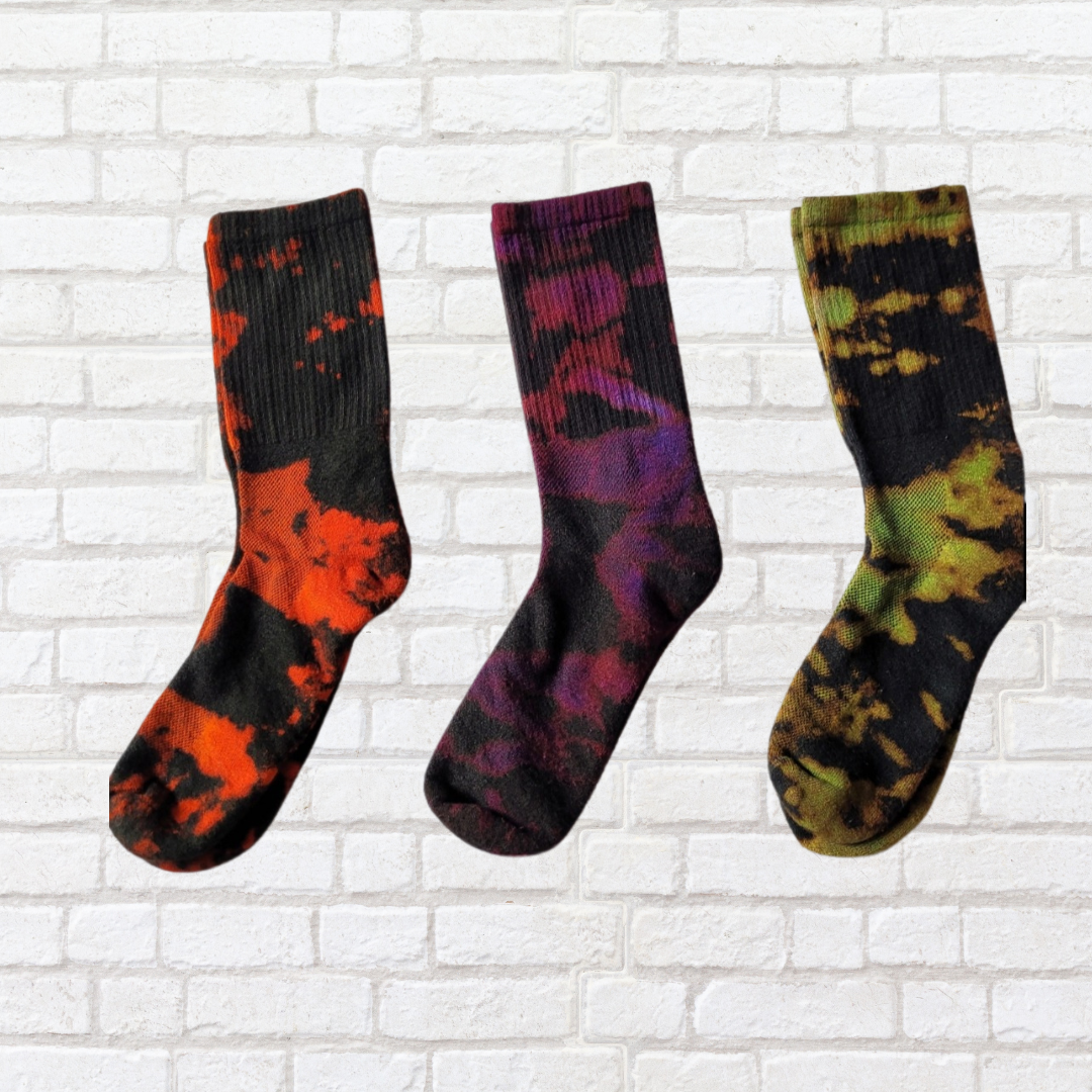 Bamboo Tie Dye Sports Socks Set Unisex gift set