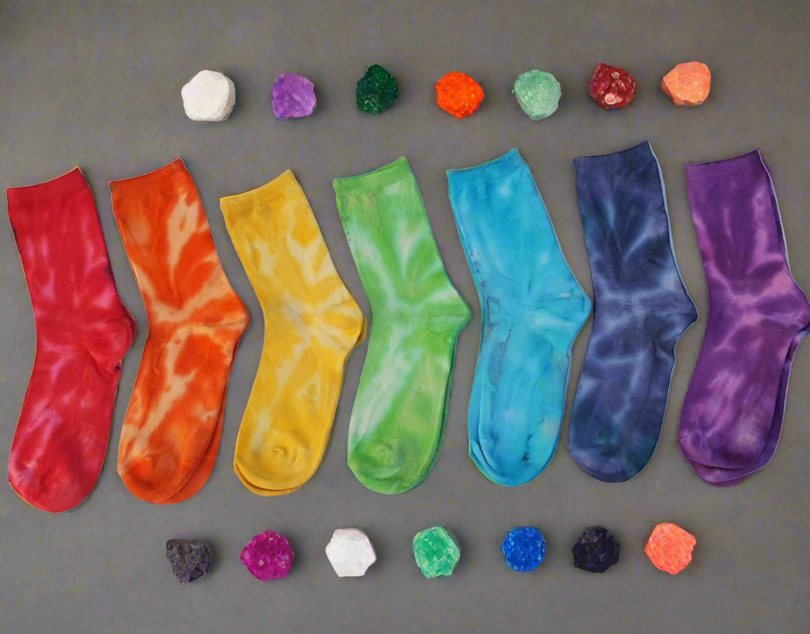 Rainbow Chakra Bamboo Socks Set 7 pairs for women