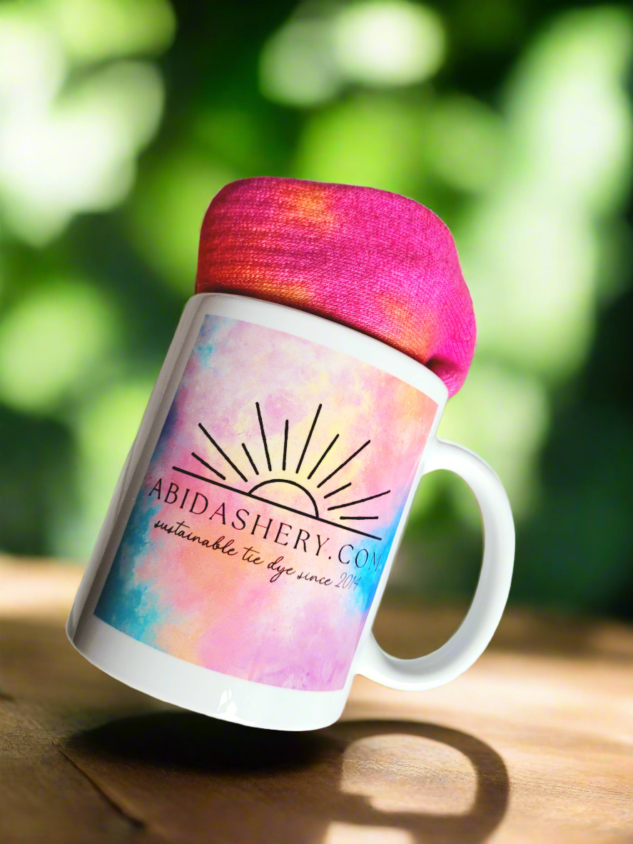 Bamboo Socks & AbiDashery Mug Gift Set Tie Dye Unisex