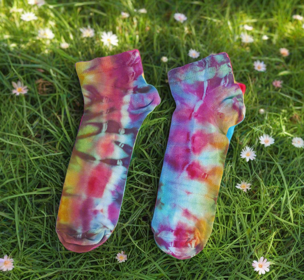 Bamboo Trainer Socks Women's Ice Dye Assorted Colours