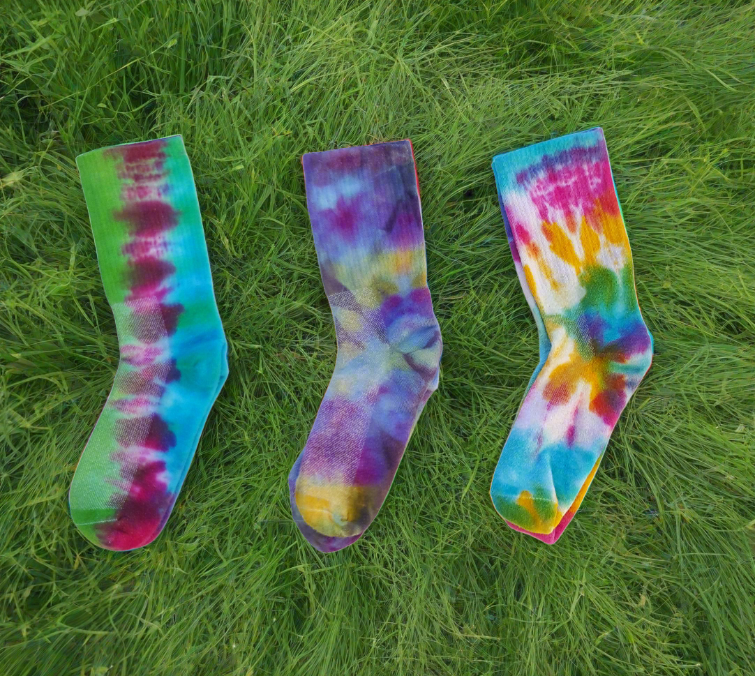 Bamboo Tie Dye Sports Socks Unisex Gift Set (3 pairs)