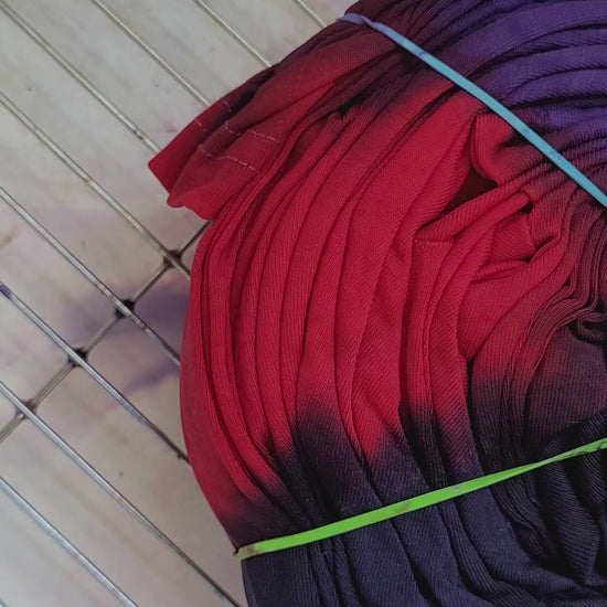 Hand dyed in small batches using eco-reactive vegan friendly dyes. 