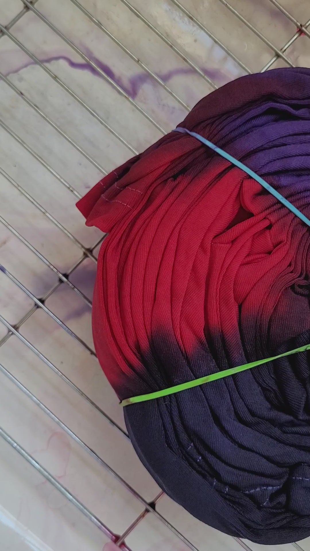Hand dyed in small batches using eco-reactive vegan friendly dyes. 