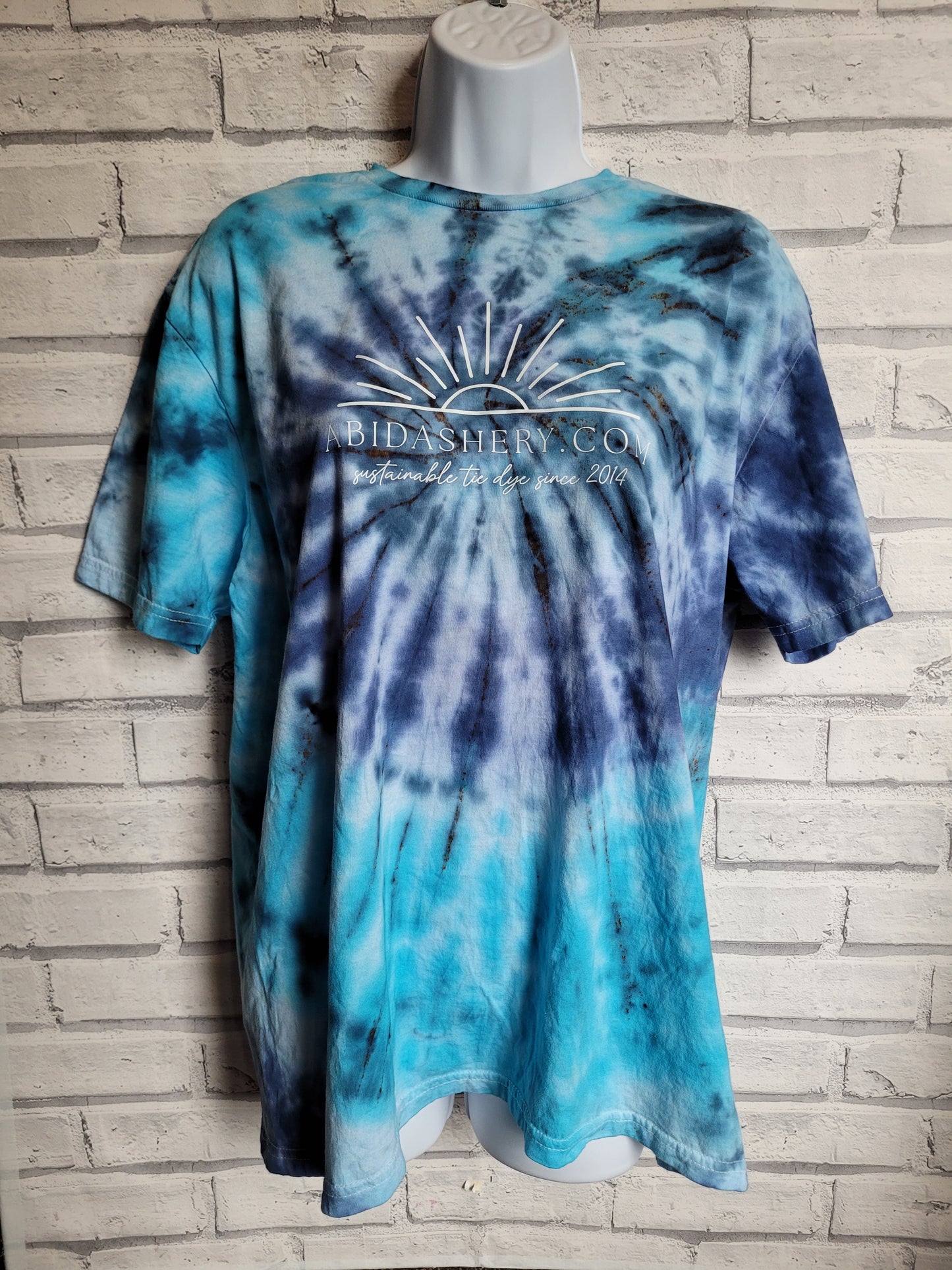 Tie Dye Shirt Men's Organic Cotton Blues