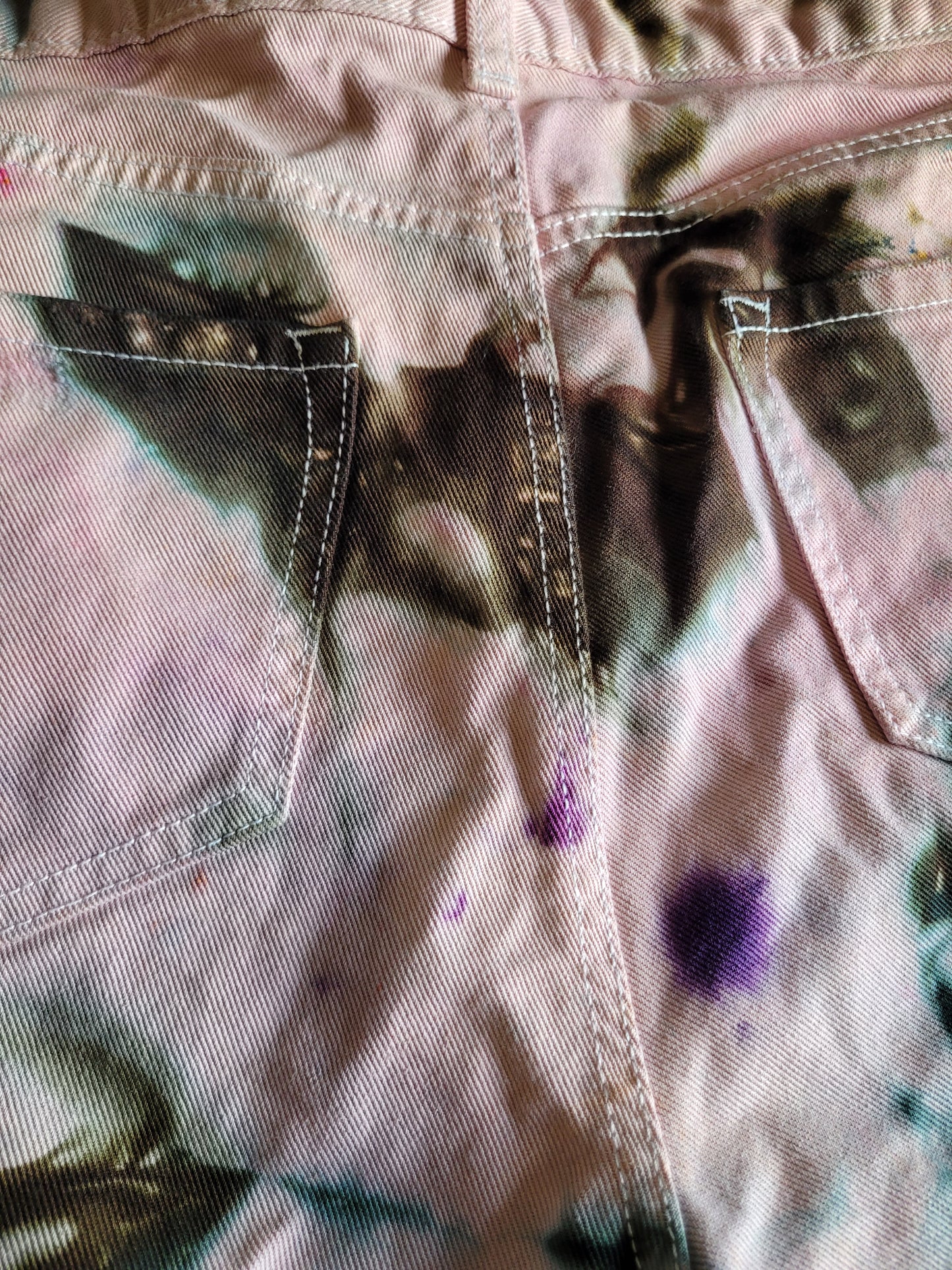 Tie dye denim shorts UK size 14