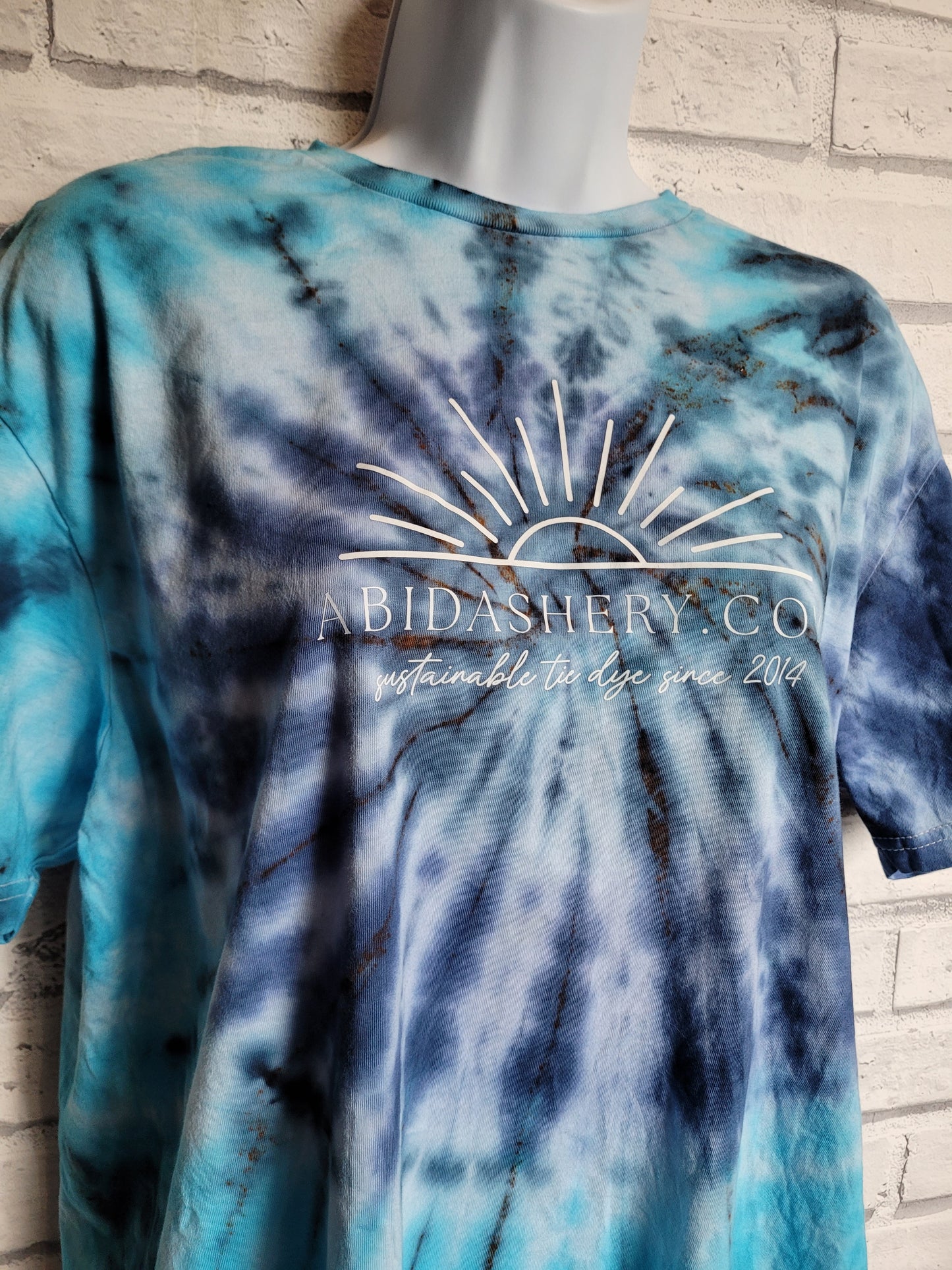 Tie Dye Shirt Men's Organic Cotton Blues