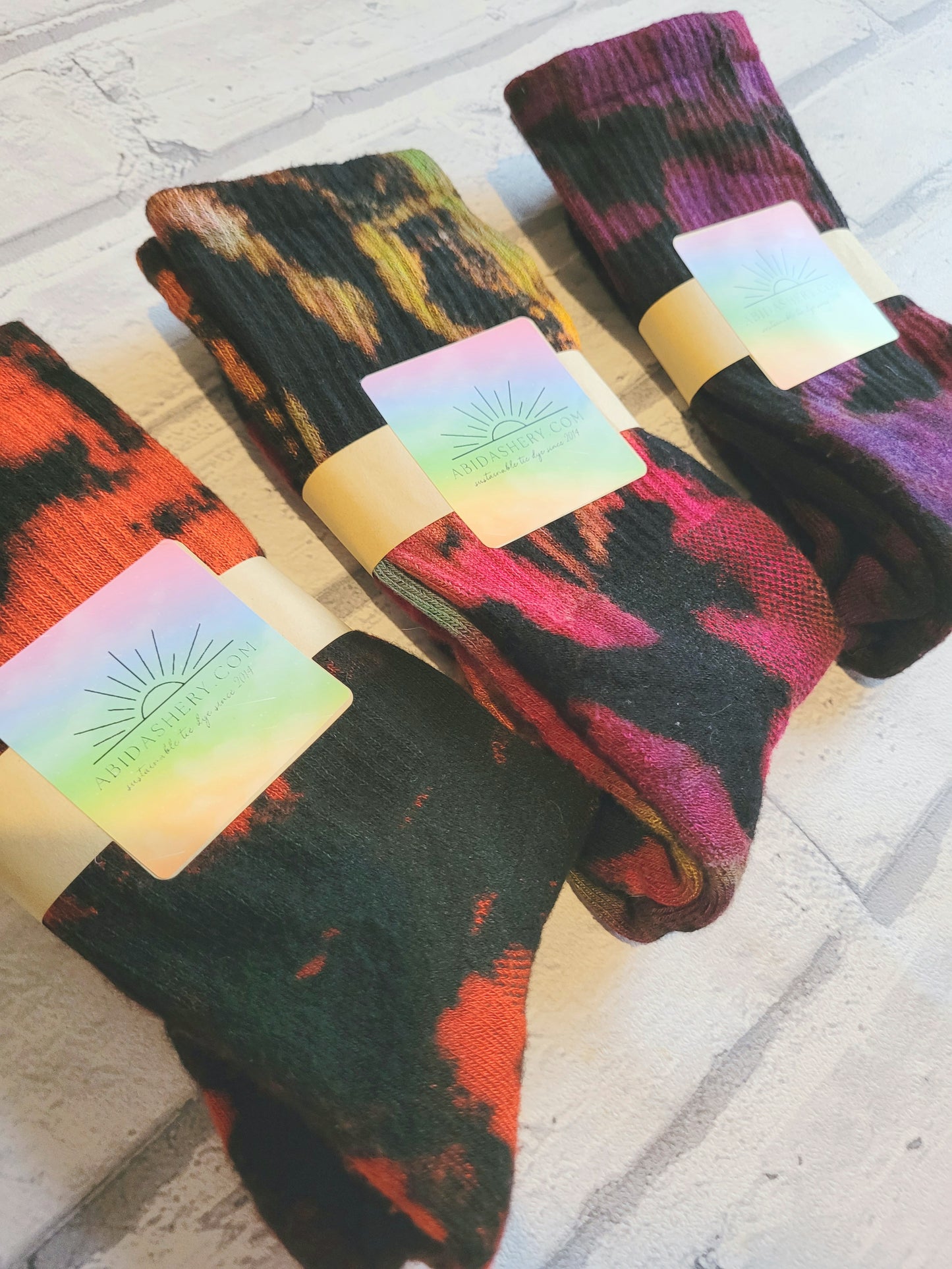 Bamboo Tie Dye Sports Socks Set Unisex gift set