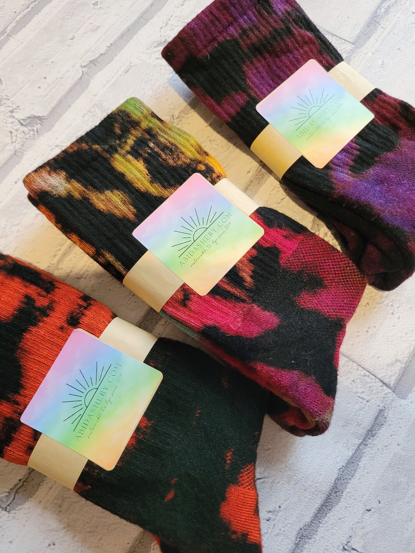 Bamboo Tie Dye Sports Socks Set Unisex gift set