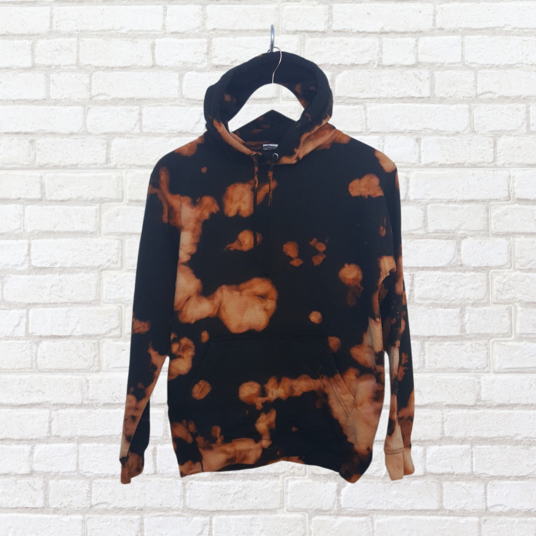 Bleach Dye Unisex Hoodie | Cosy Autumn Vibes | Halloween Grunge