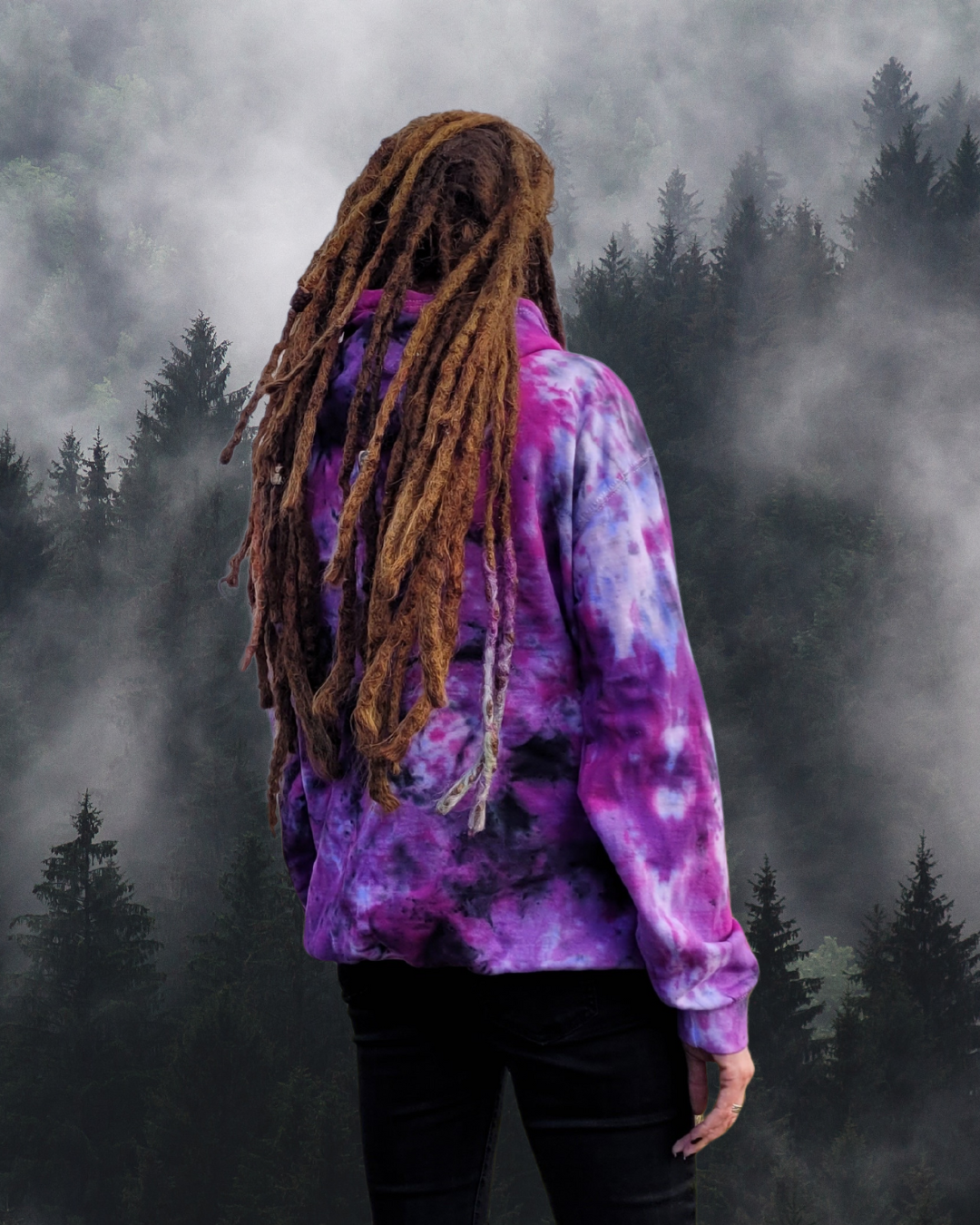 Resting Witch Face Tie Dye Halloween Hoodie | Organic Cotton | Sustainable Fall Fashion