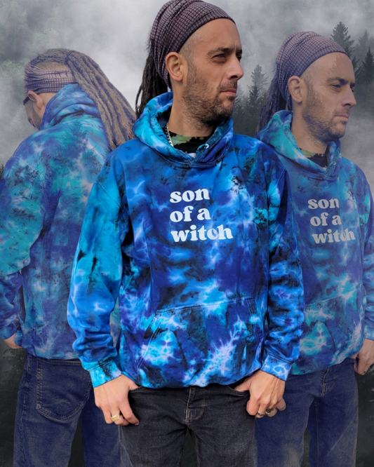 Son of a Witch Tie Dye Halloween Hoodie | Organic Cotton | Sustainable Fall Fashion