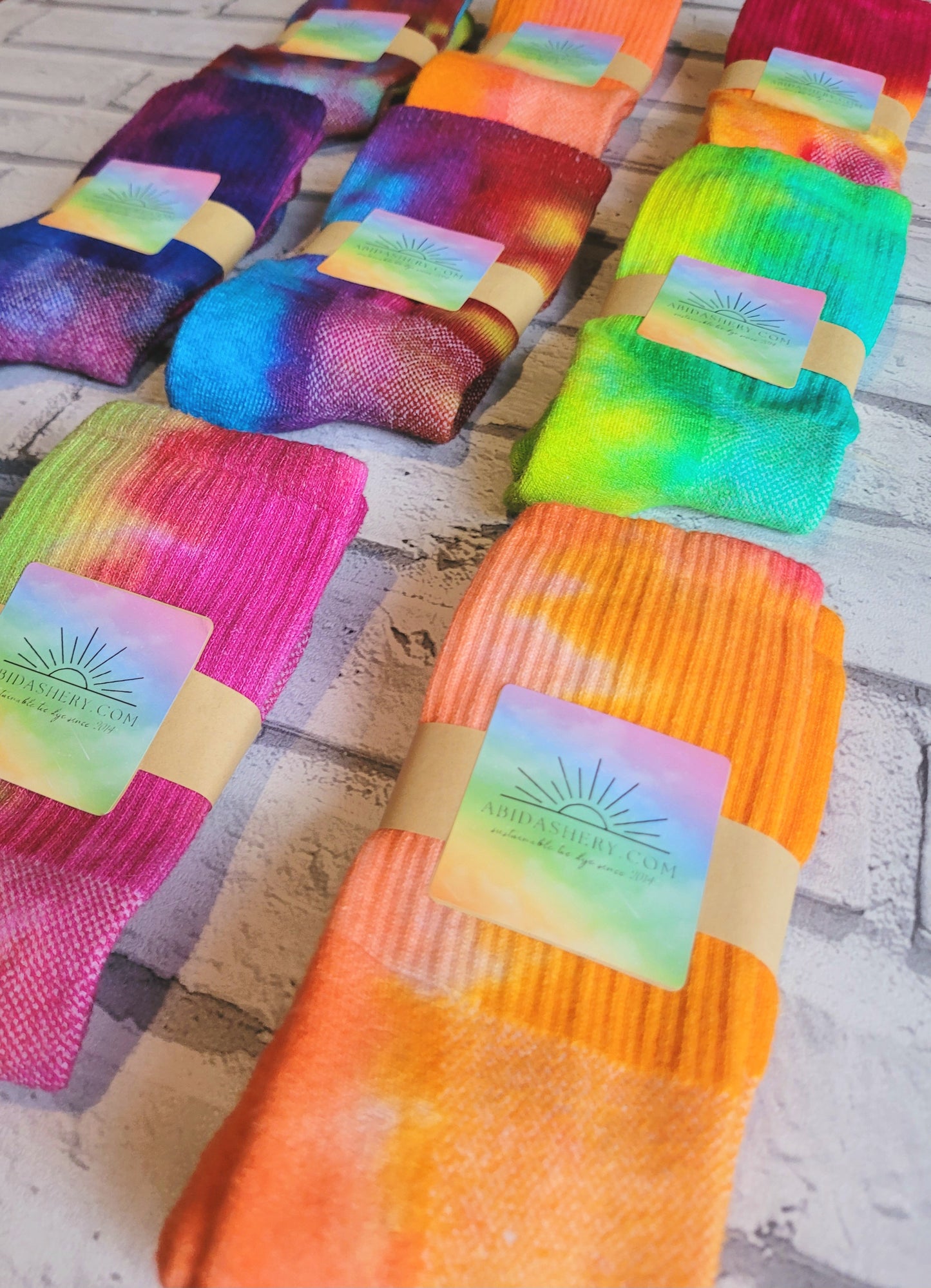 Bamboo Tie Dye Sports Socks Unisex Gift Set (3 pairs)