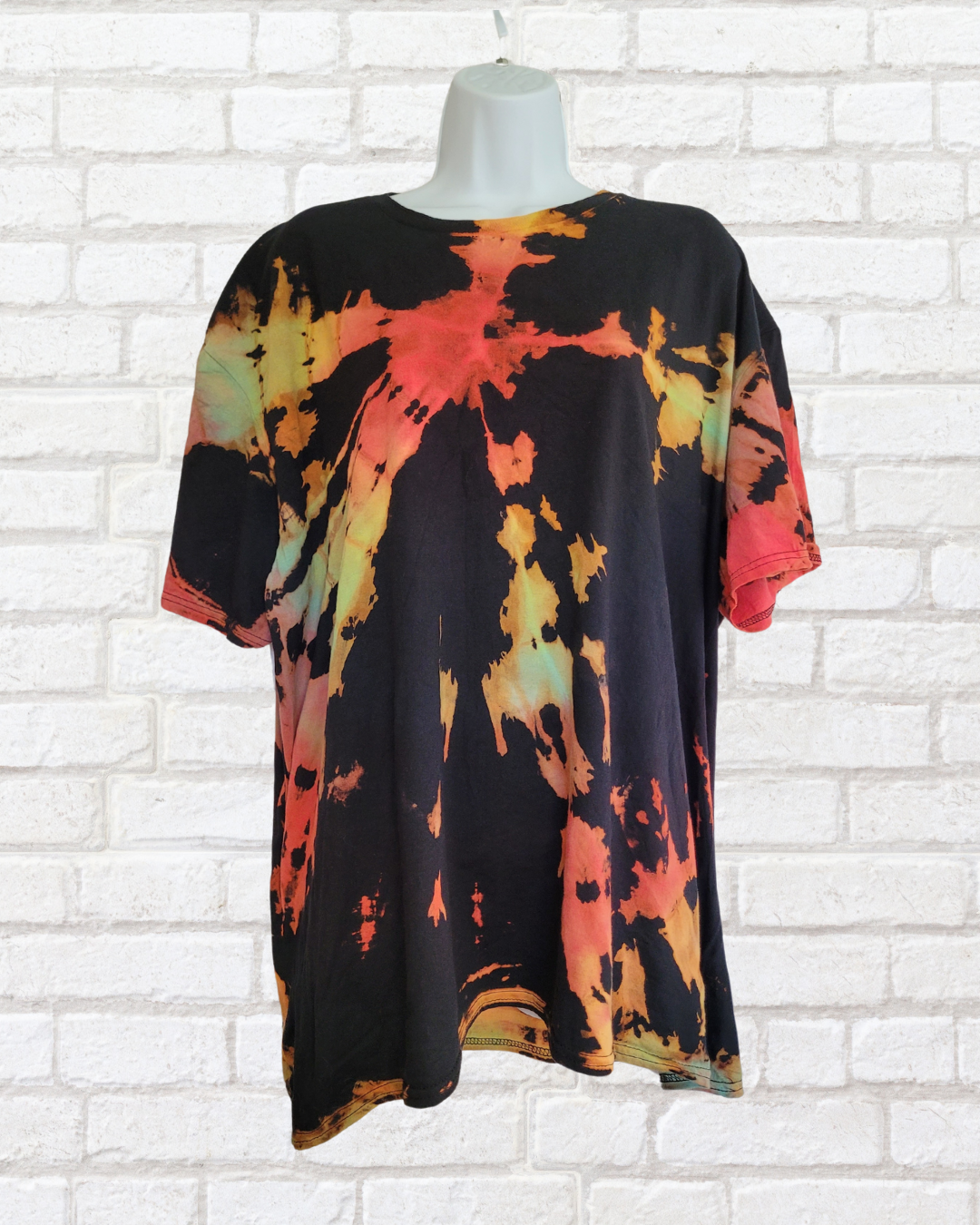 Rainbow Reverse Tie Dye T-shirt | Unisex Festival Fashion