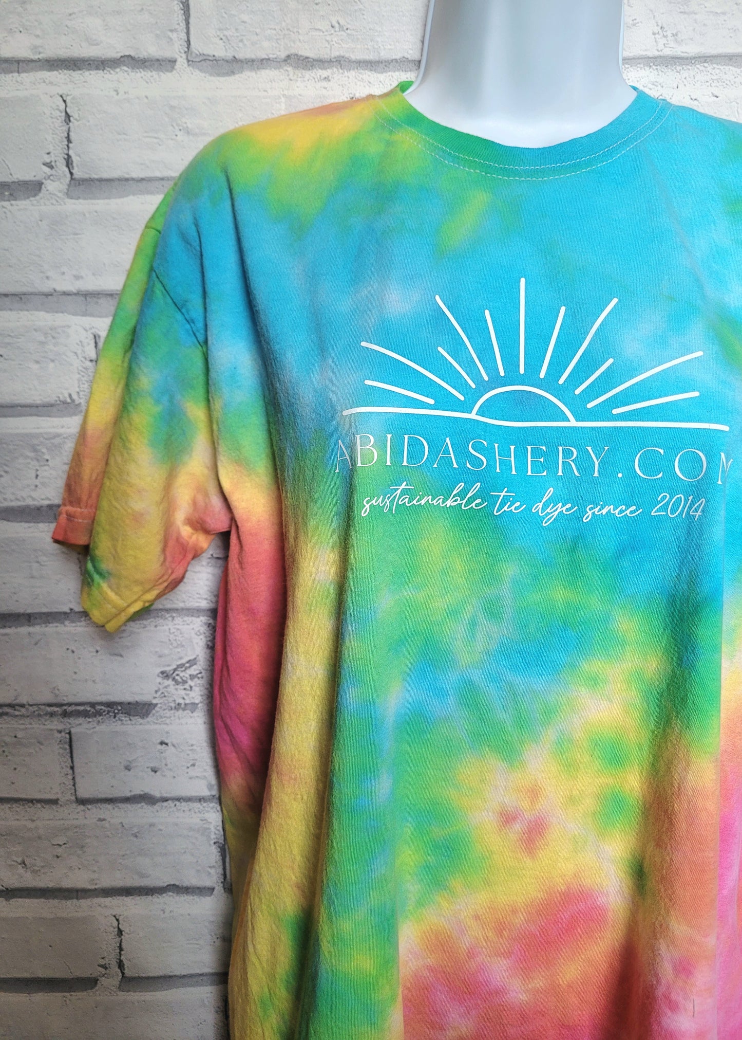 Fiesta Neon Tie Dye Logo T-shirt Organic Cotton