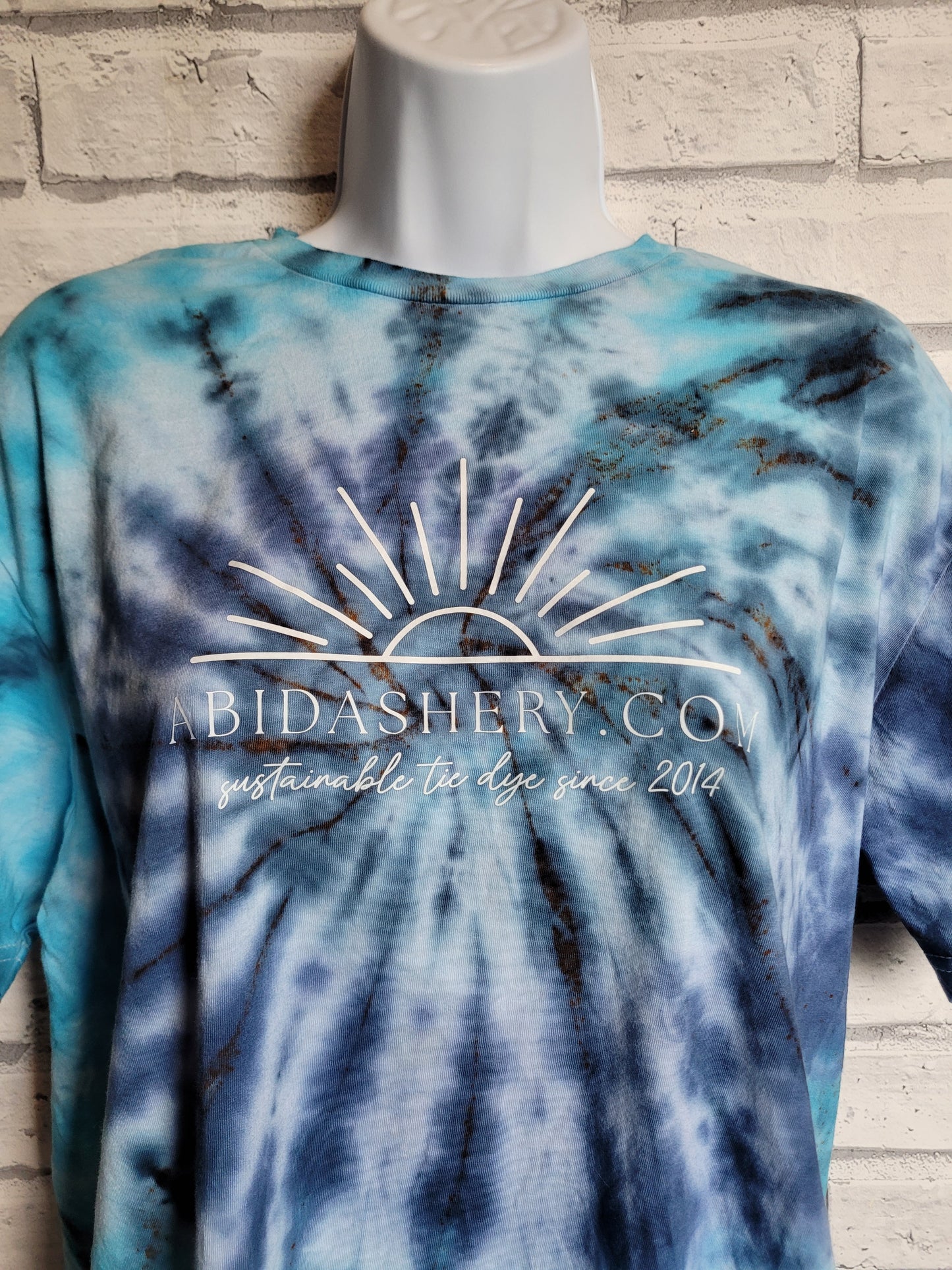 Tie Dye Shirt Men's Organic Cotton Blues