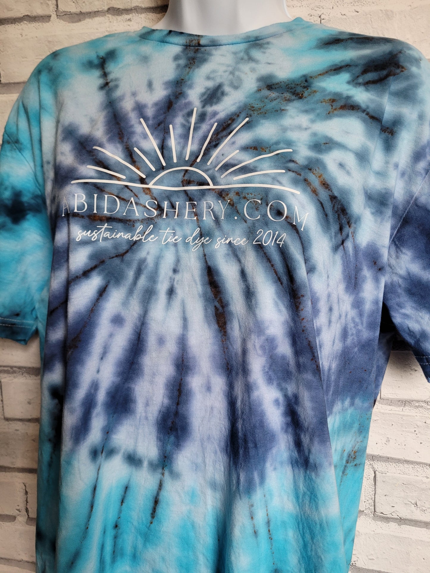 Tie Dye Shirt Men's Organic Cotton Blues