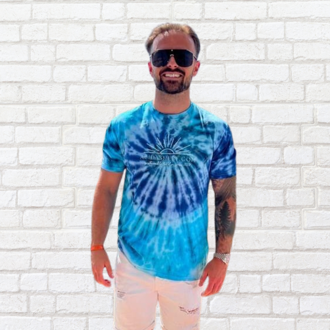 Tie Dye Shirt Men's Organic Cotton Blues