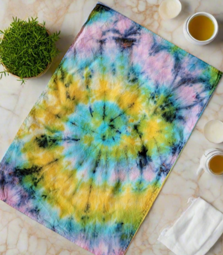Tea Towel | Organic Cotton | Tie Dye | Hippie Home Decor